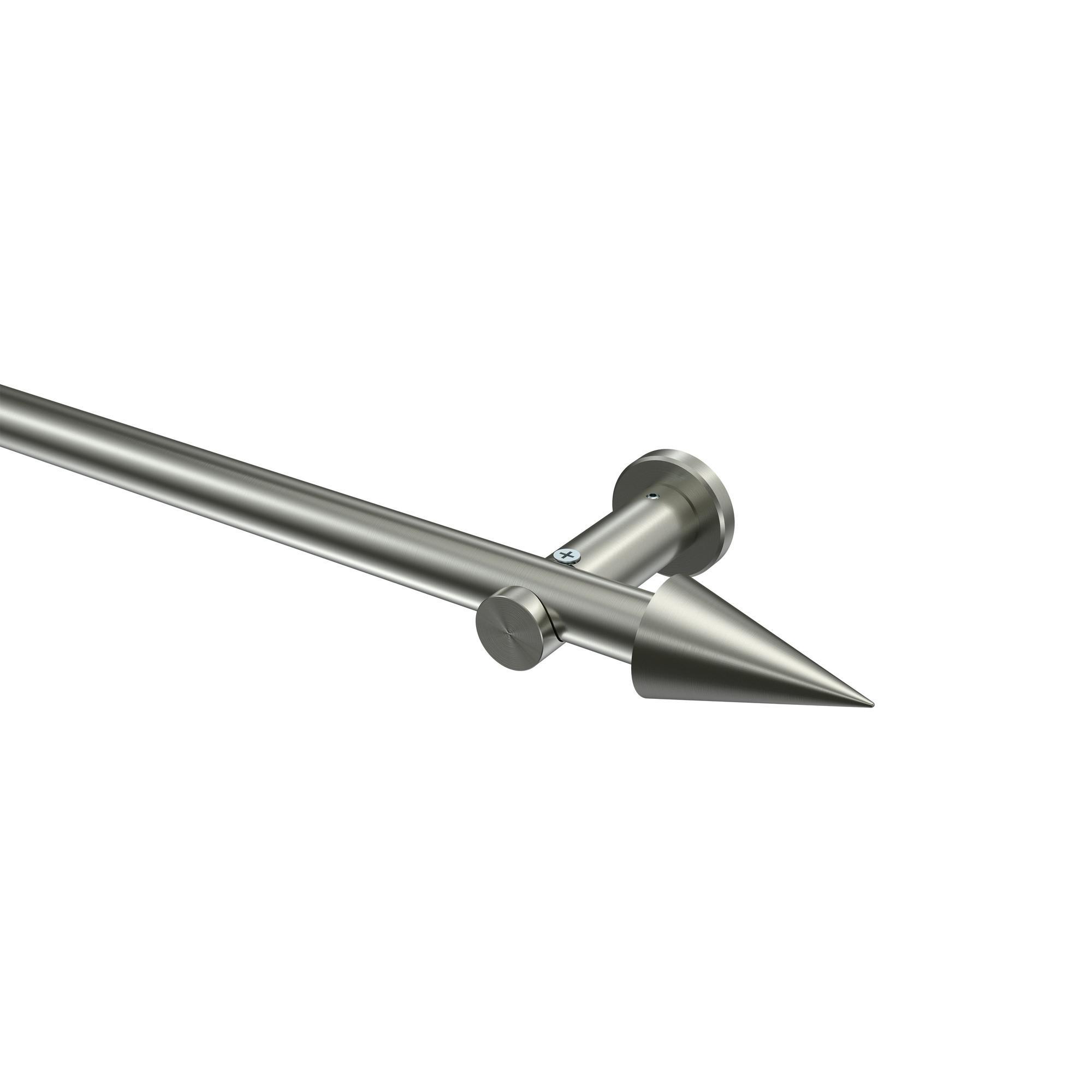Gardinenstange Platon Savio 120 Cm, 1-LäUfig (Ohne Ringe), 20 Mm Ø Edelstahl-Optik