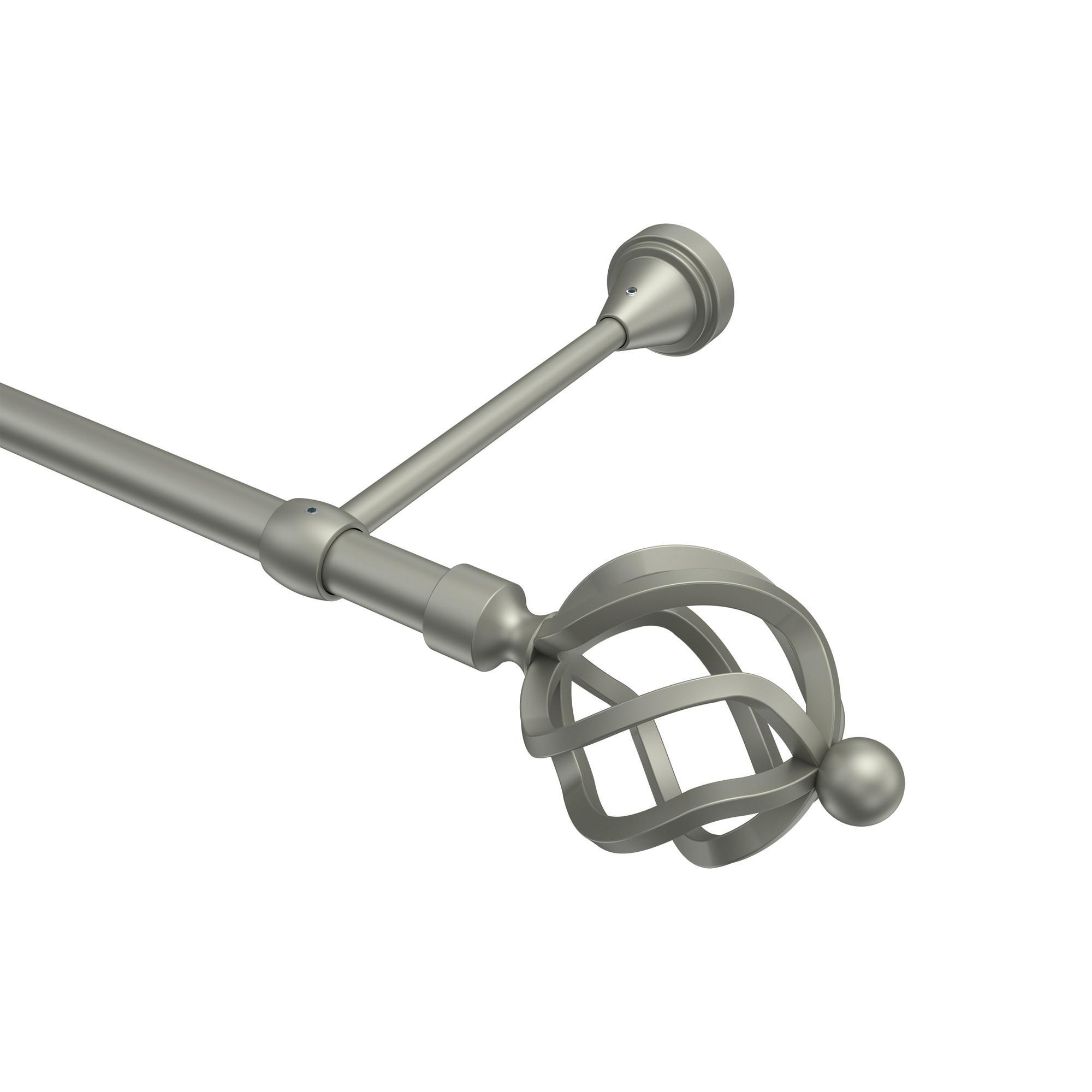 Gardinenstange Primus Paolo 140 Cm, 1-LäUfig (Ohne Ringe), 16 Mm Ø Chrom Matt