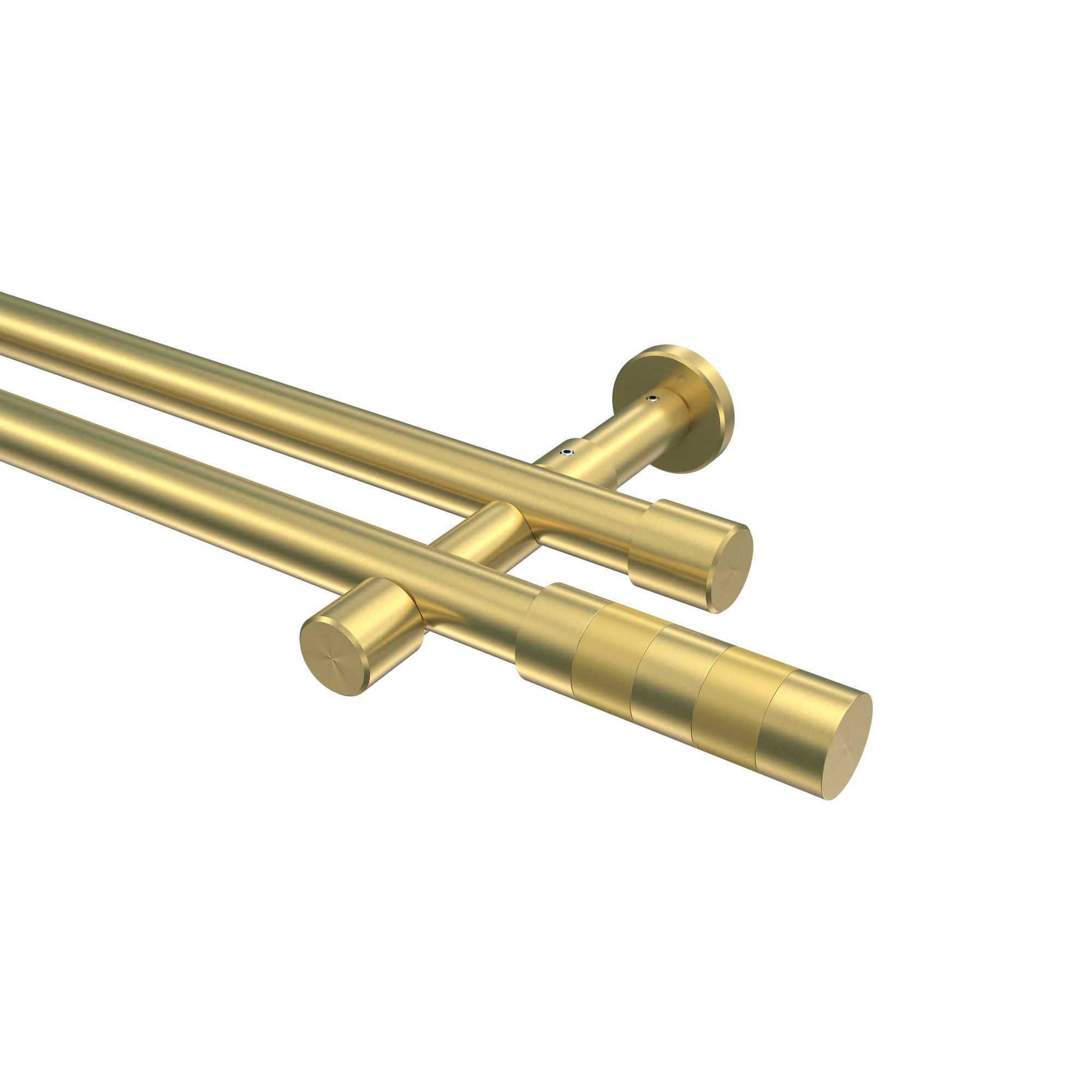 Gardinenstange Prestige Mavell 160 Cm, 2-LäUfig (Ohne Ringe), 20 Mm Ø Messing-Optik