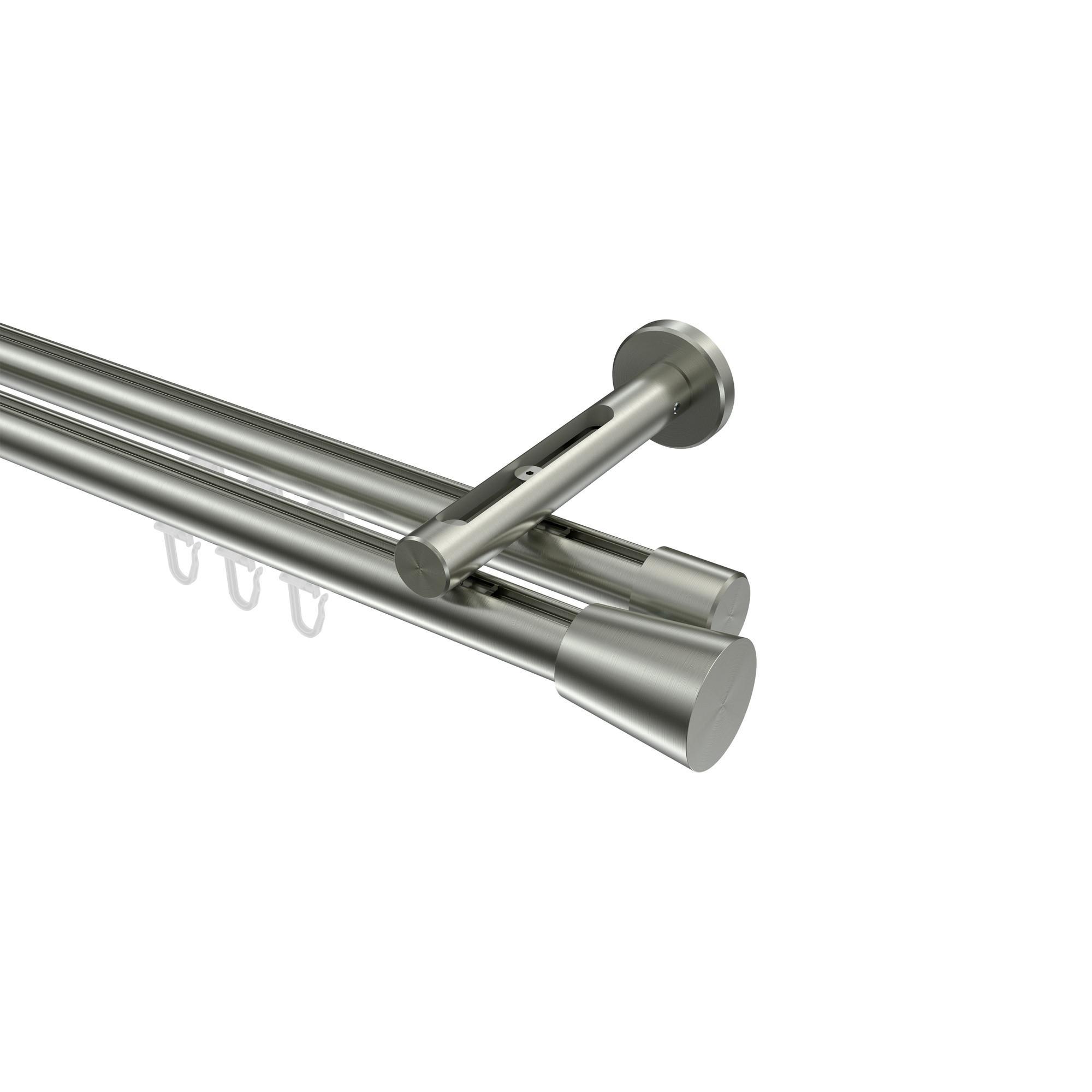 Gardinenstange Innenlauf Siteno Sitra 100 Cm, 2-LäUfig, 20 Mm Ø Edelstahl-Optik