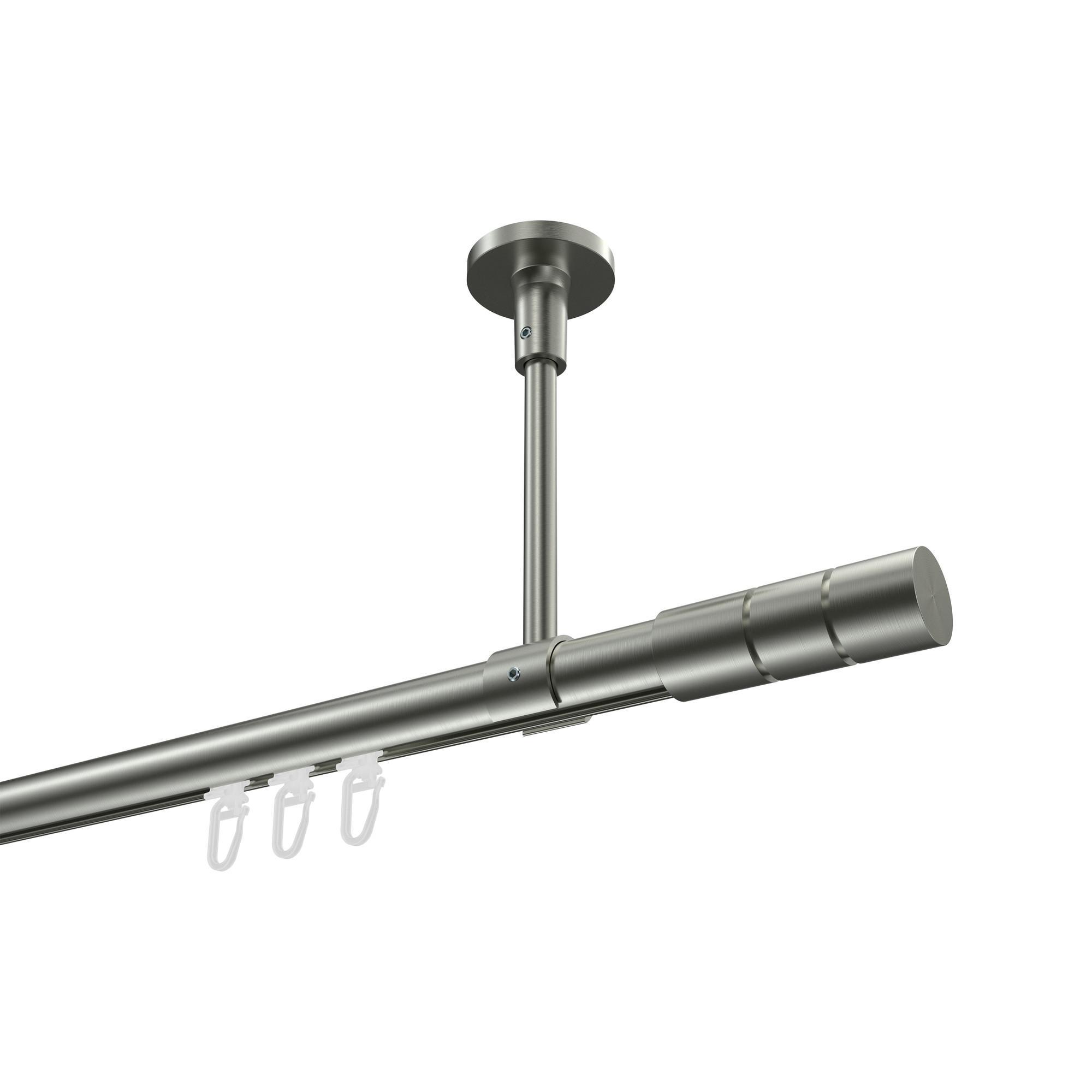 Gardinenstange Innenlauf Sonette Elanto 120 Cm, 1-LäUfig, 20 Mm Ø Edelstahl-Optik