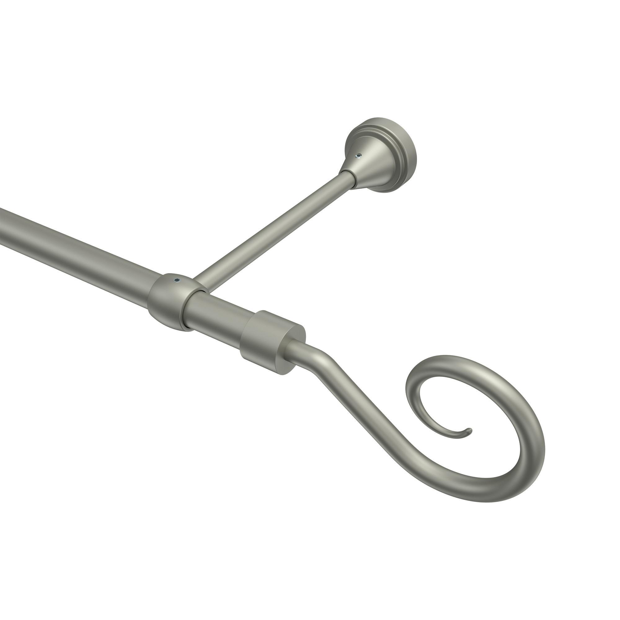 Gardinenstange Primus Allegra 320 Cm (Geteilt In 2 X 160 Cm), 1-LäUfig (Ohne Ringe), 16 Mm Ø Chrom Matt