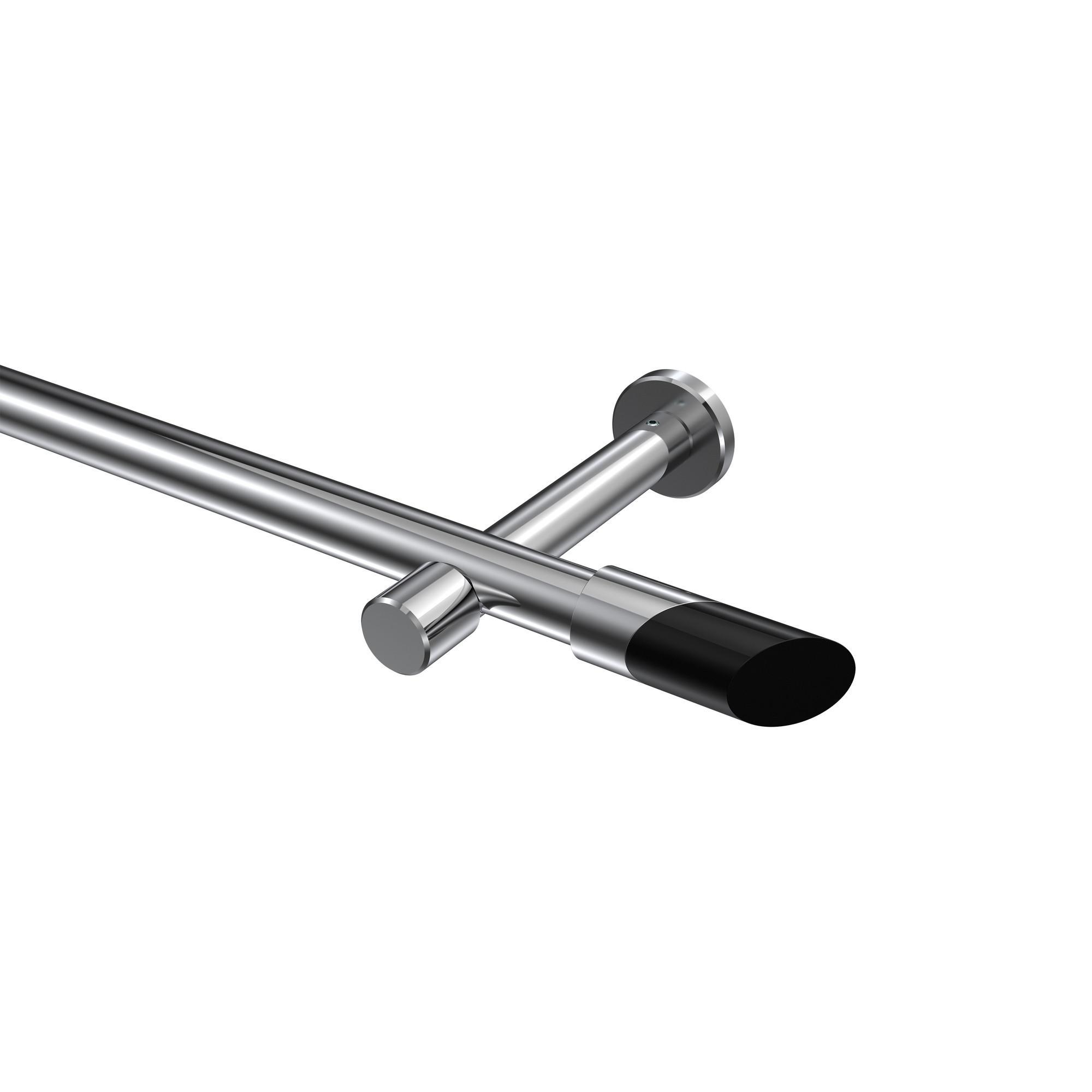 Gardinenstange Prestige Verano 540 Cm (Geteilt In 3 X 180 Cm), 1-LäUfig (Ohne Ringe), 20 Mm Ø Chrom