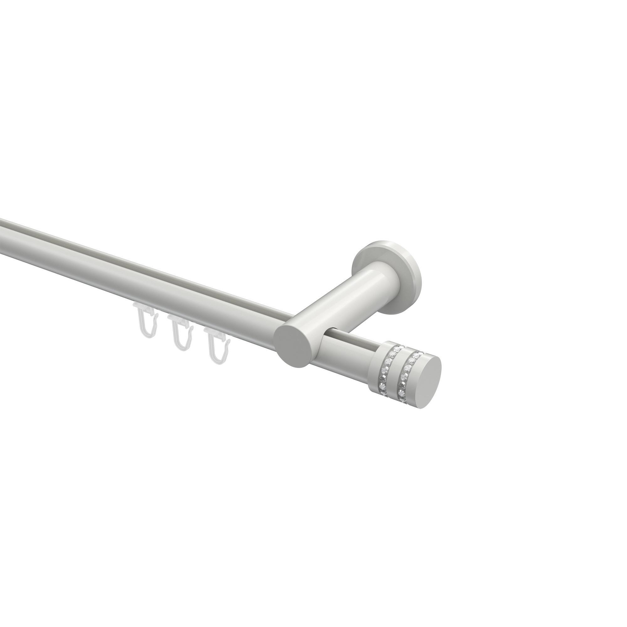 Gardinenstange Innenlauf Platon Estana 280 Cm (Geteilt In 2 X 140 Cm), 1-LäUfig, 20 Mm Ø Weiß