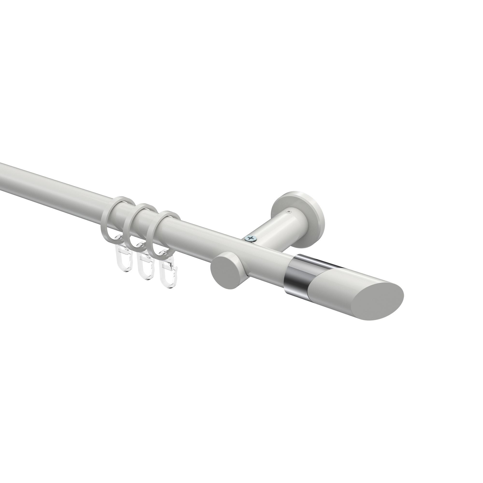 Gardinenstange Platon Verano 360 Cm (Geteilt In 2 X 180 Cm), 1-LäUfig, 20 Mm Ø Weiß