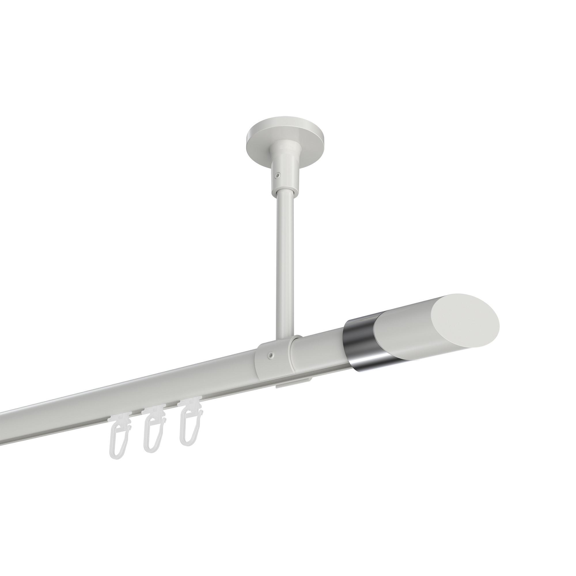 Gardinenstange Innenlauf Sonette Verano 280 Cm (Geteilt In 2 X 140 Cm), 1-LäUfig, 20 Mm Ø Weiß