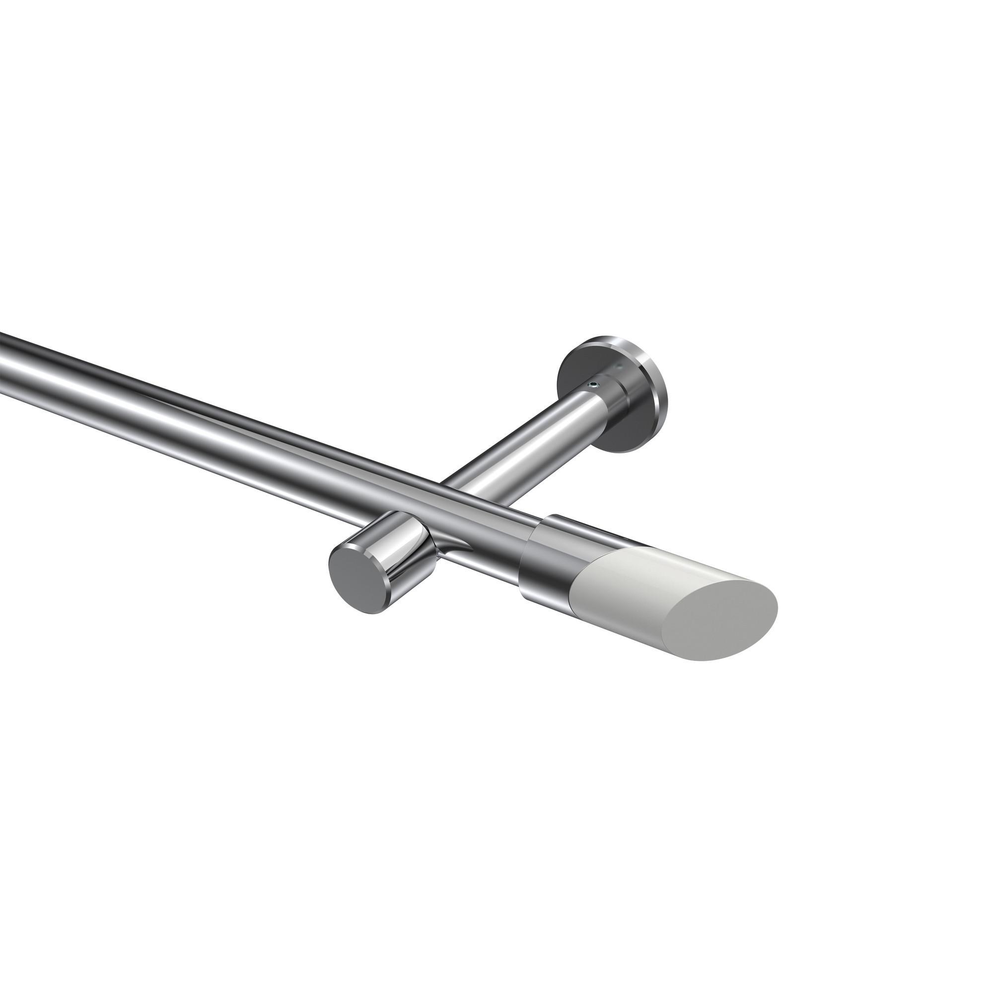 Gardinenstange Prestige Verano 180 Cm, 1-LäUfig (Ohne Ringe), 20 Mm Ø Chrom
