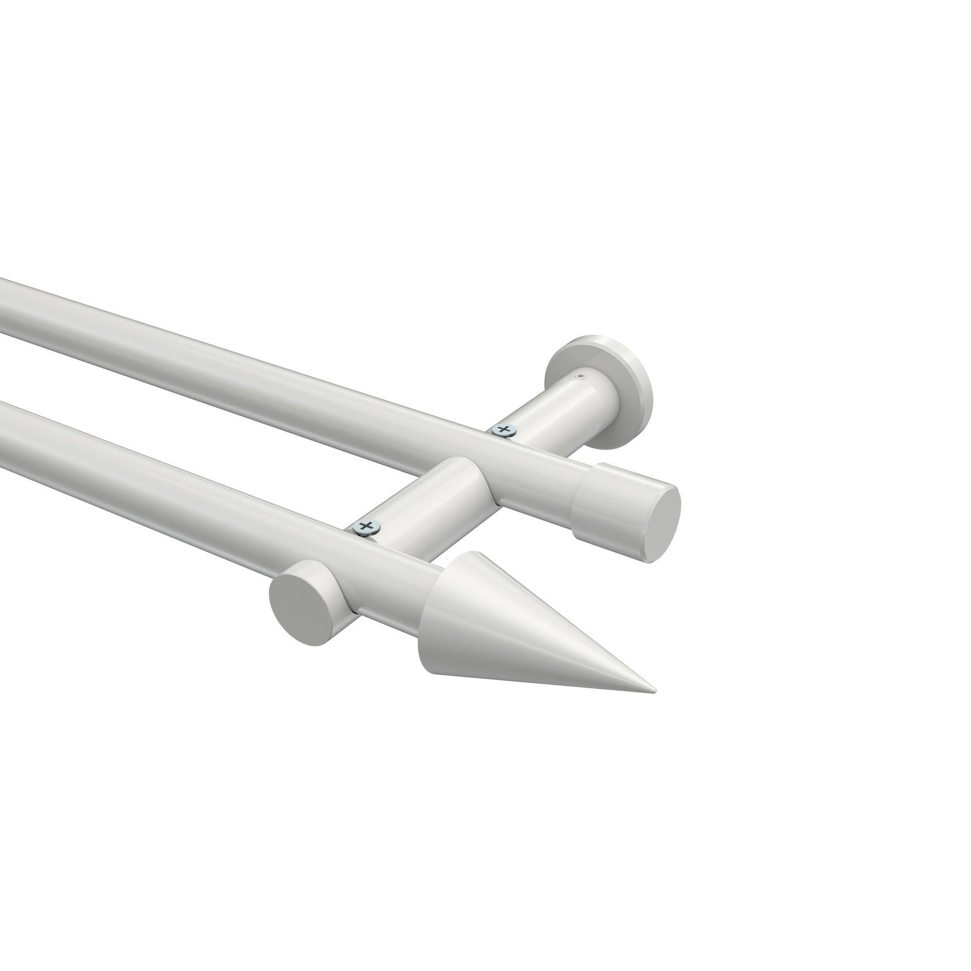 Gardinenstange Platon Savio 100 Cm, 2-LäUfig (Ohne Ringe), 20 Mm Ø Weiß