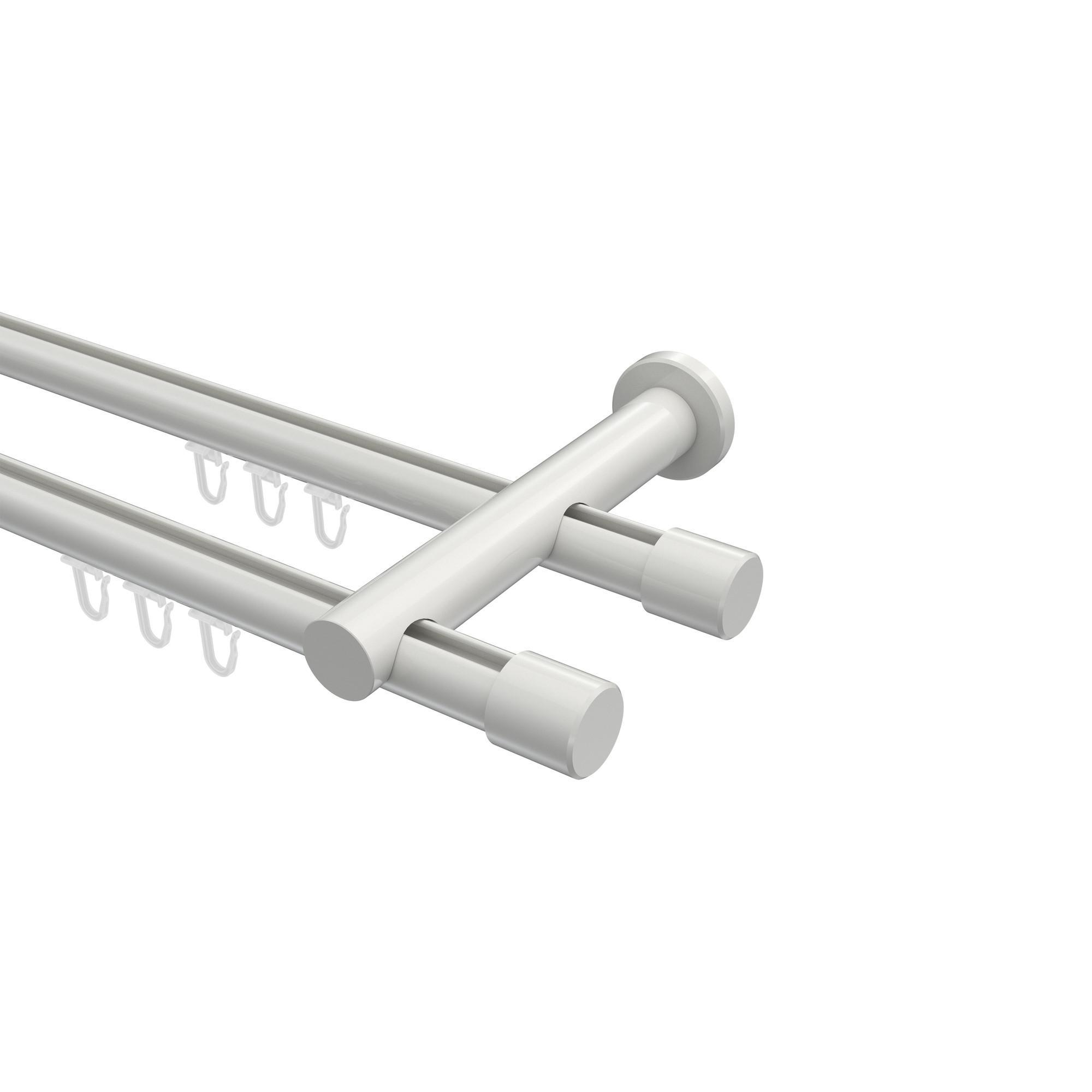 Gardinenstange Innenlauf Platon Santo 140 Cm, 2-LäUfig, 20 Mm Ø Weiß