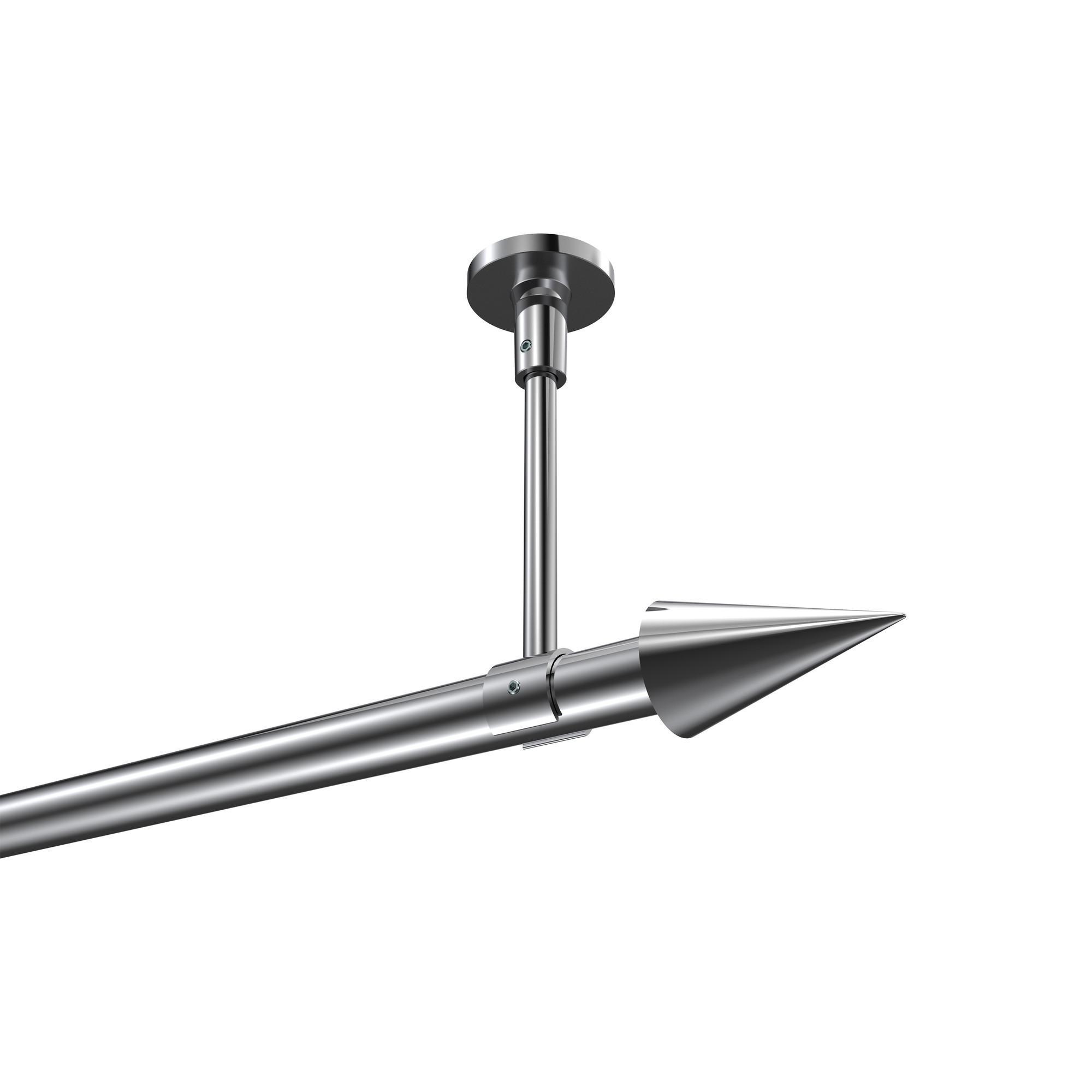 Gardinenstange Sonette Savio 420 Cm (Geteilt In 3 X 140 Cm), 1-LäUfig, 20 Mm Ø Chrom