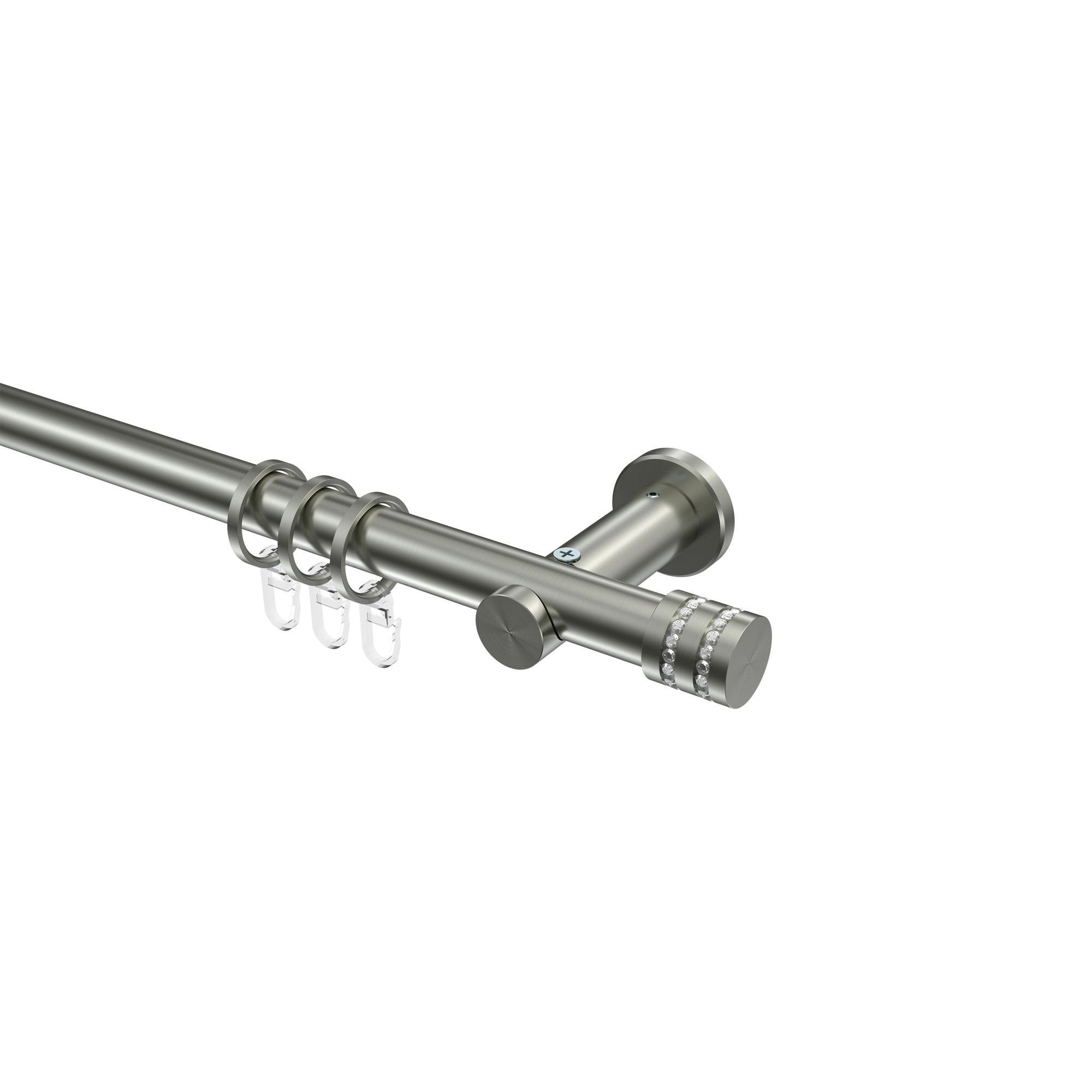Gardinenstange Platon Estana 120 Cm, 1-LäUfig, 20 Mm Ø Edelstahl-Optik