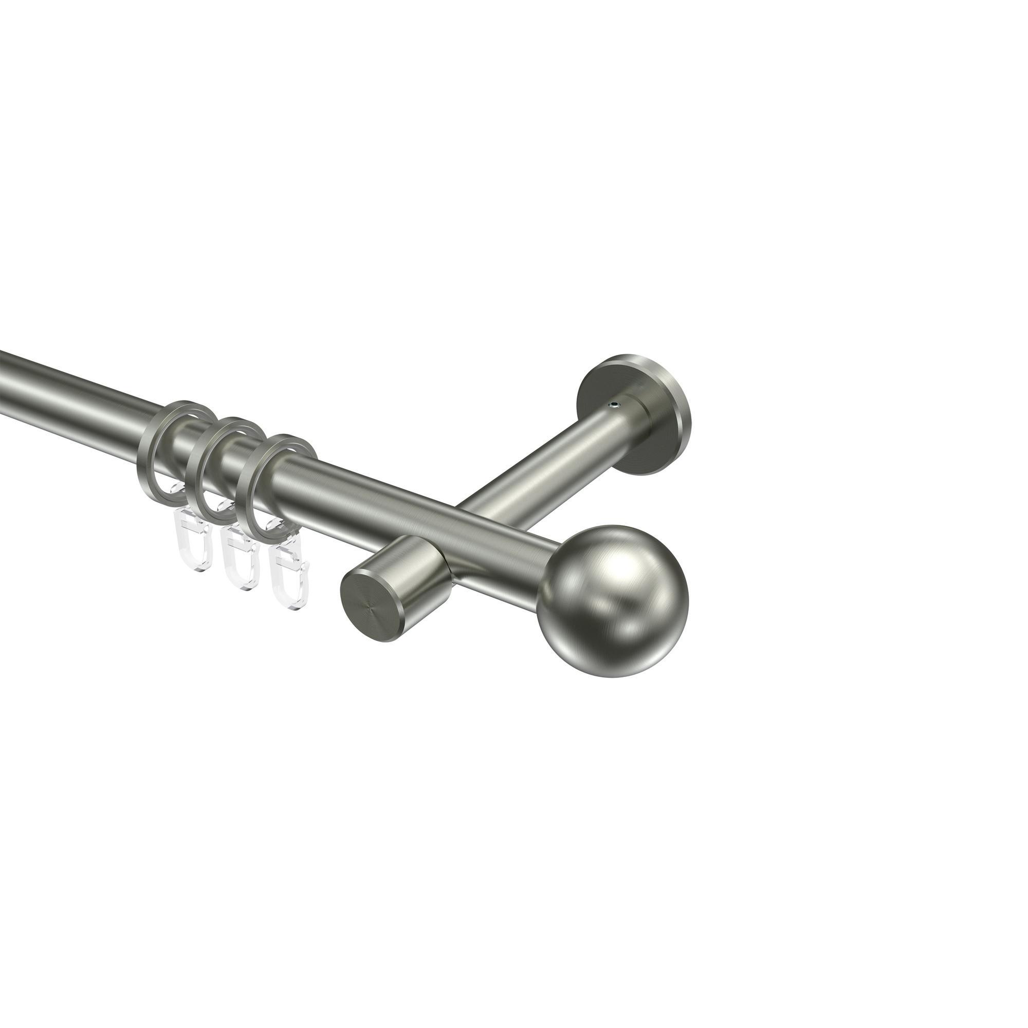 Gardinenstange Prestige Luino 100 Cm, 1-LäUfig, 20 Mm Ø Edelstahl-Optik