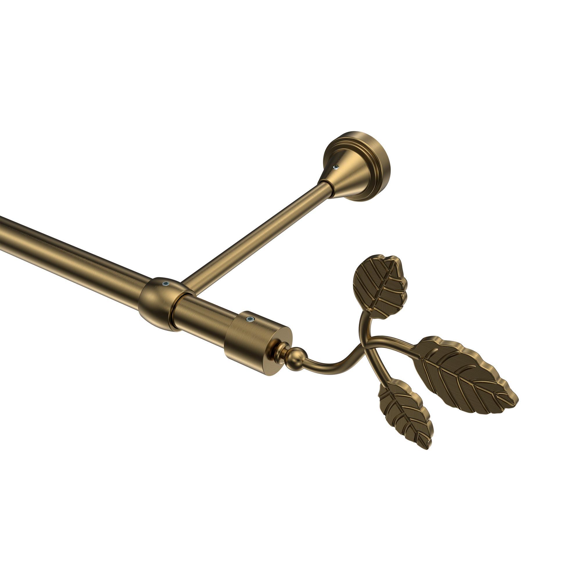 Gardinenstange Primus Alessia 200 Cm, 1-LäUfig (Ohne Ringe), 16 Mm Ø Messing Antik