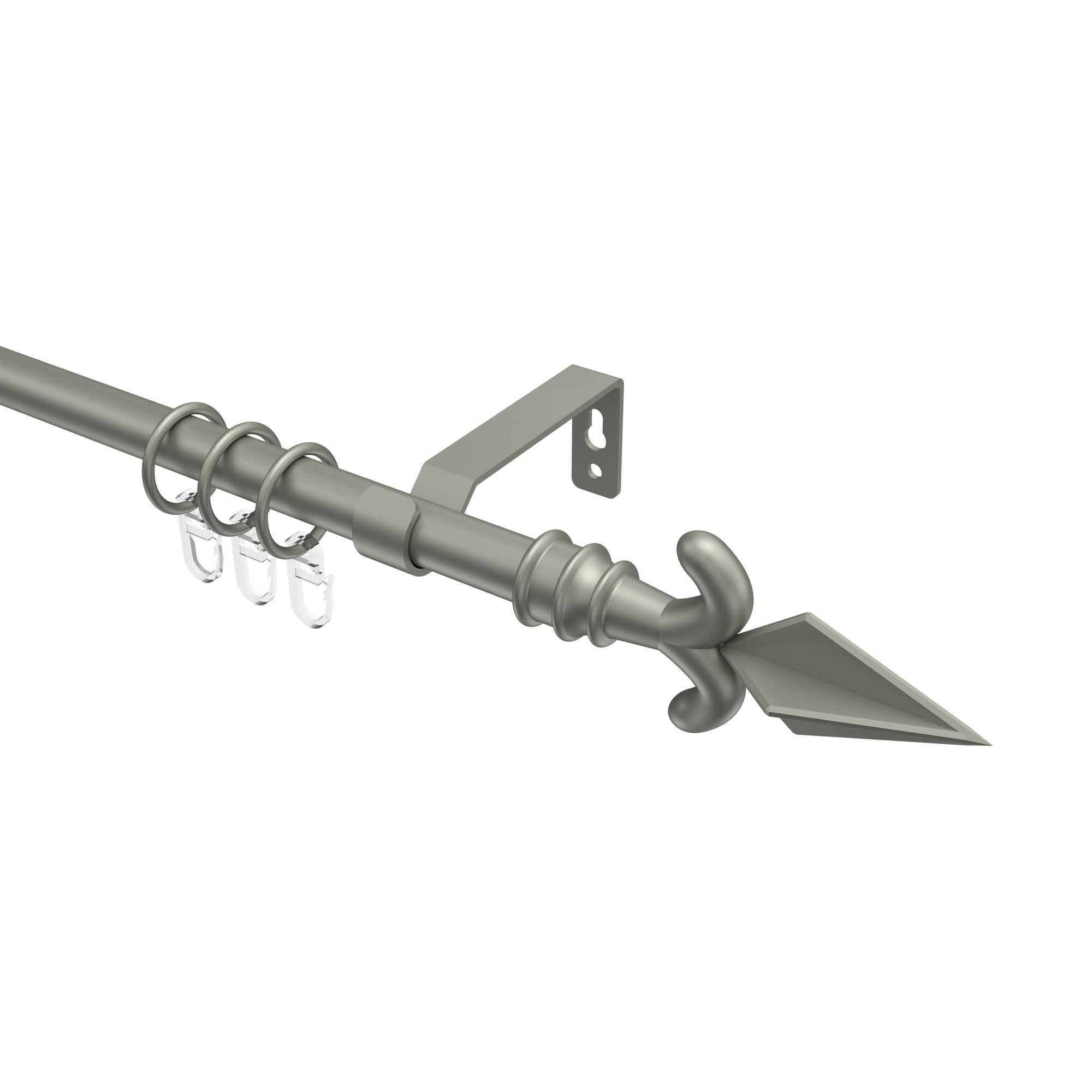 Gardinenstange Olymp Matteo 520 Cm (Geteilt In 4 X 130 Cm), 1-LäUfig, 16 Mm Ø Chrom Matt