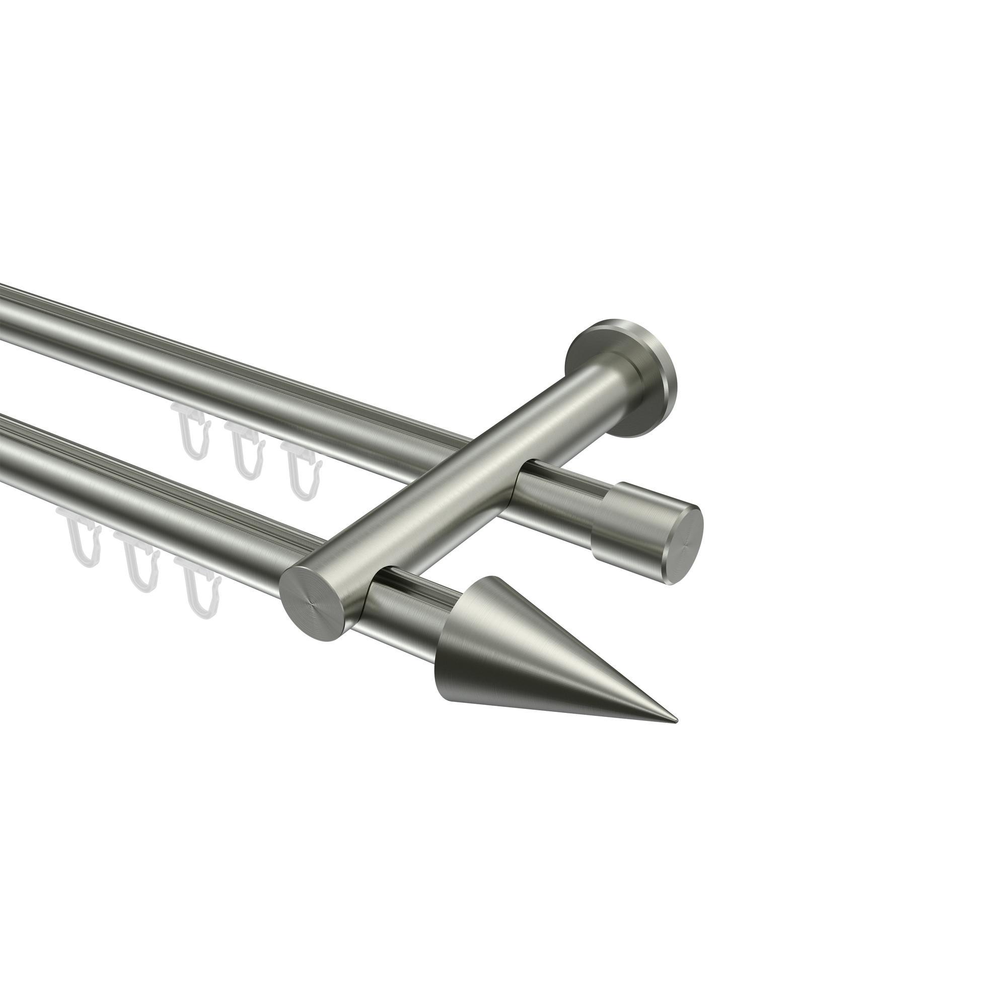 Gardinenstange Innenlauf Platon Savio 160 Cm, 2-LäUfig, 20 Mm Ø Edelstahl-Optik