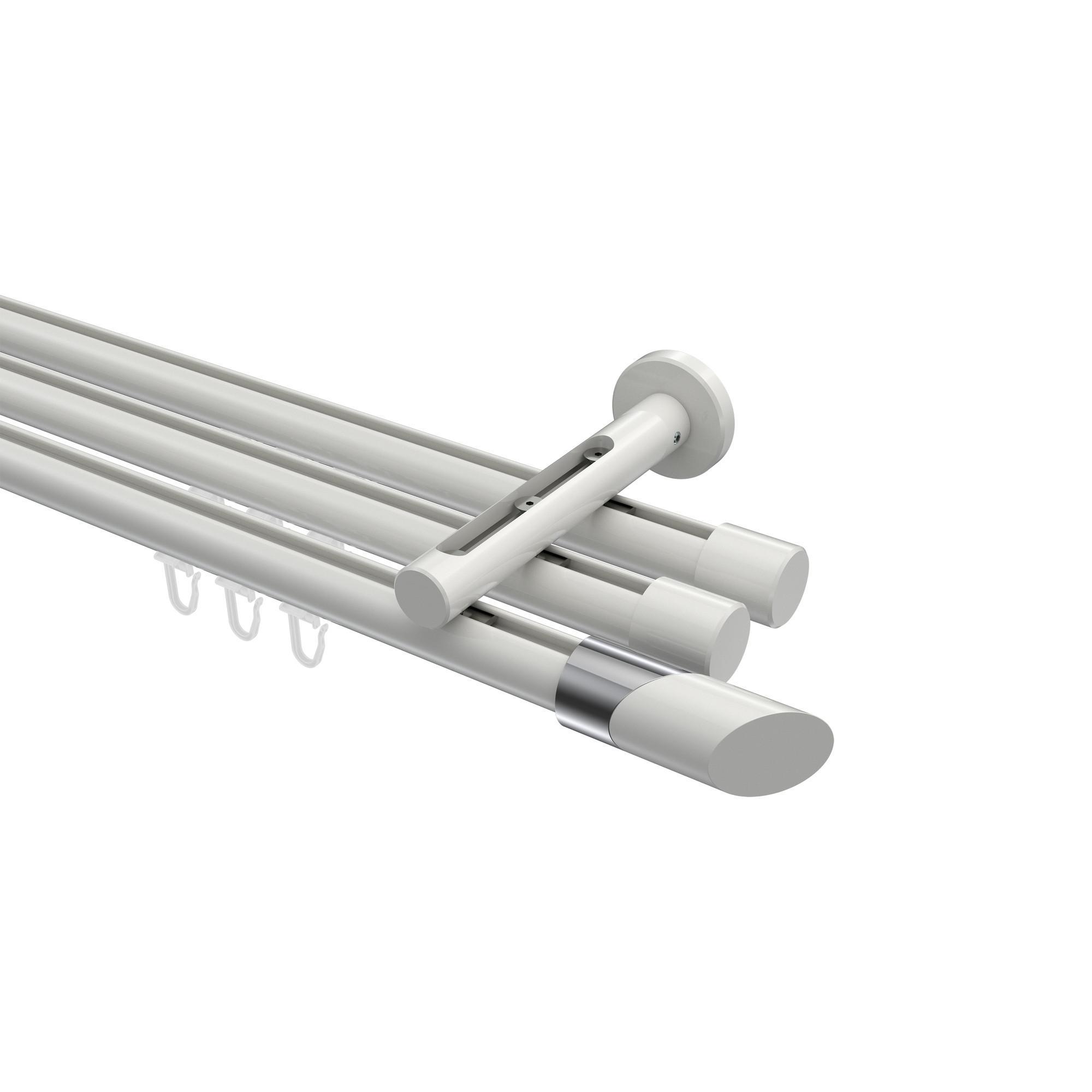 Gardinenstange Innenlauf Siteno Verano 120 Cm, 3-LäUfig, 20 Mm Ø Weiß