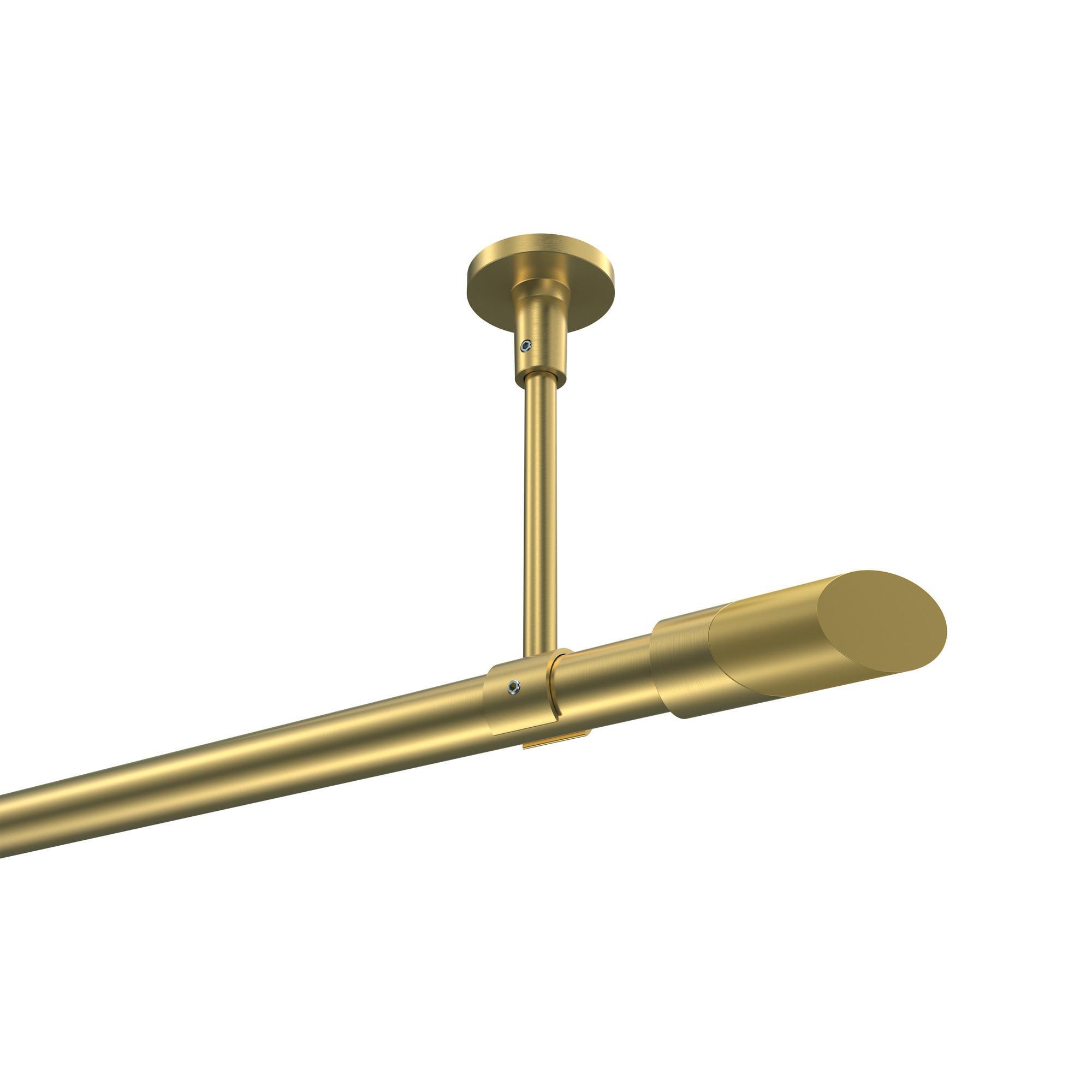 Gardinenstange Sonette Verano 320 Cm (Geteilt In 2 X 160 Cm), 1-LäUfig, 20 Mm Ø Messing-Optik