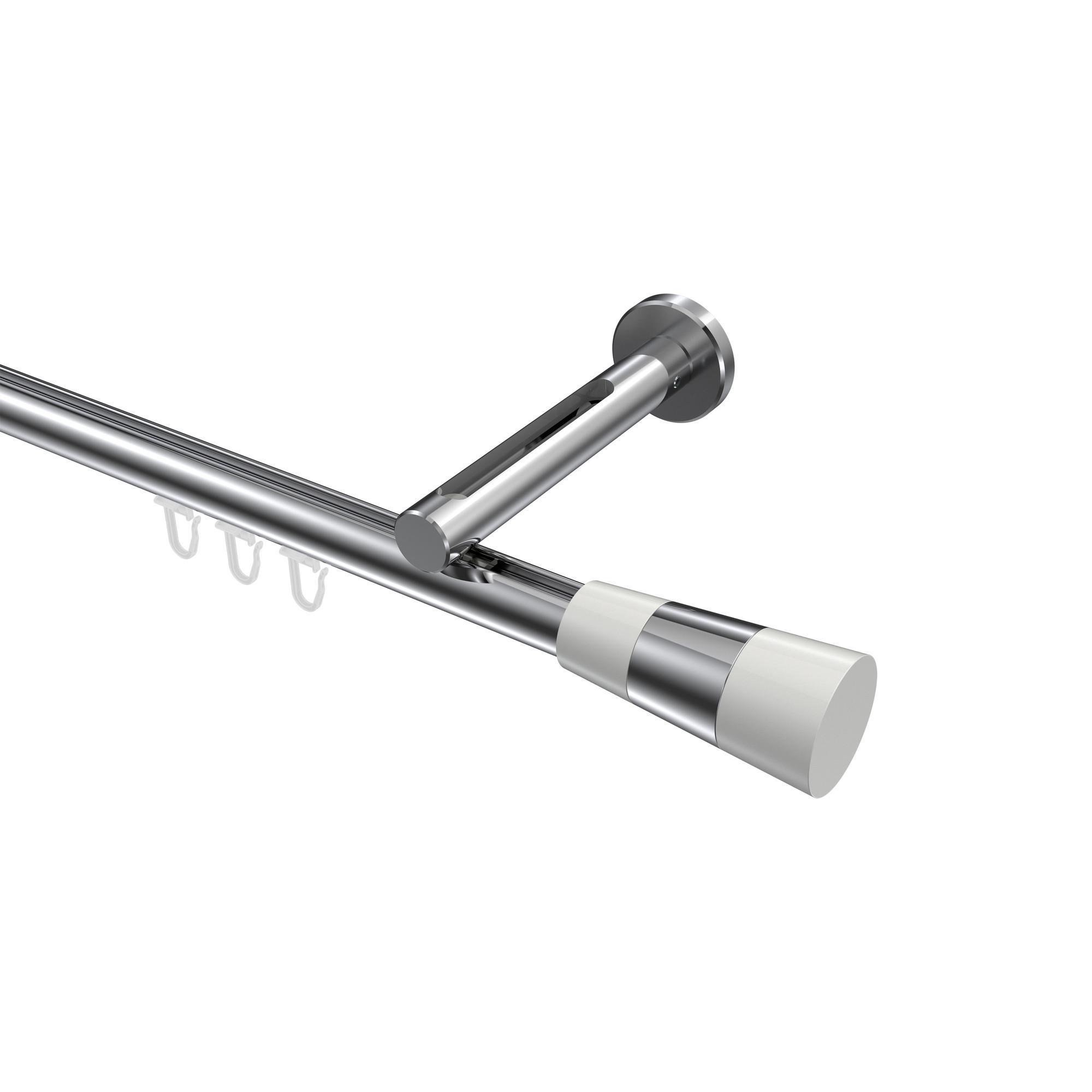 Gardinenstange Innenlauf Siteno Tanara 360 Cm (Geteilt In 2 X 180 Cm), 1-LäUfig, 20 Mm Ø Chrom