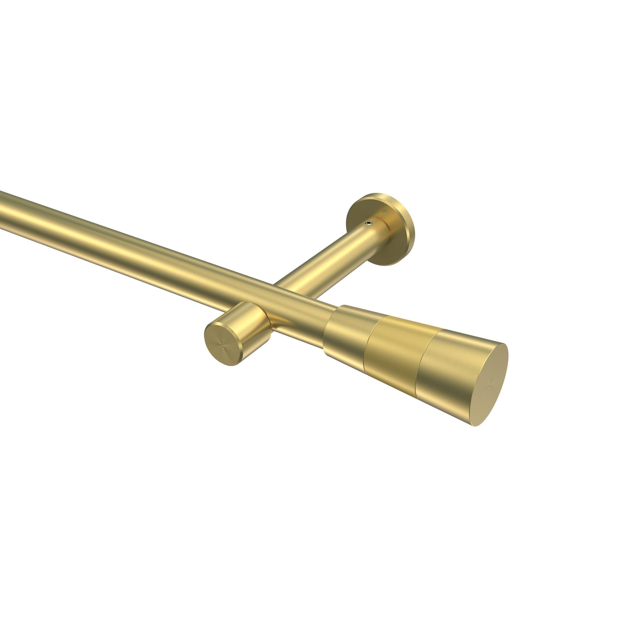 Gardinenstange Prestige Tanara 120 Cm, 1-LäUfig (Ohne Ringe), 20 Mm Ø Messing-Optik
