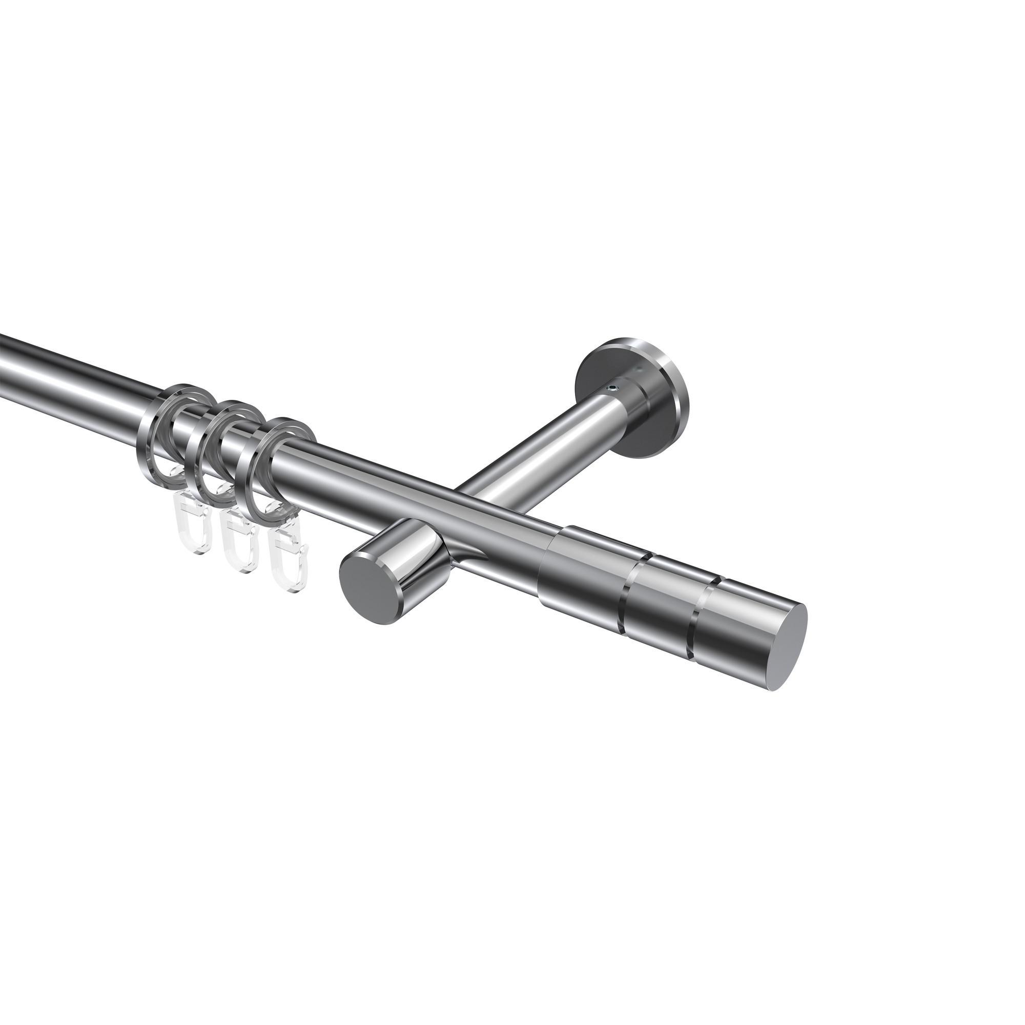 Gardinenstange Prestige Elanto 320 Cm (Geteilt In 2 X 160 Cm), 1-LäUfig, 20 Mm Ø Chrom
