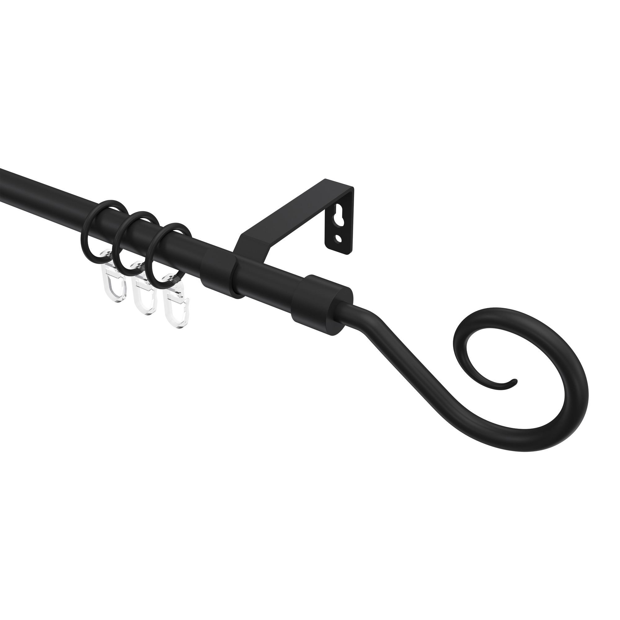 Gardinenstange Olymp Allegra 200 Cm, 1-LäUfig, 16 Mm Ø Schwarz