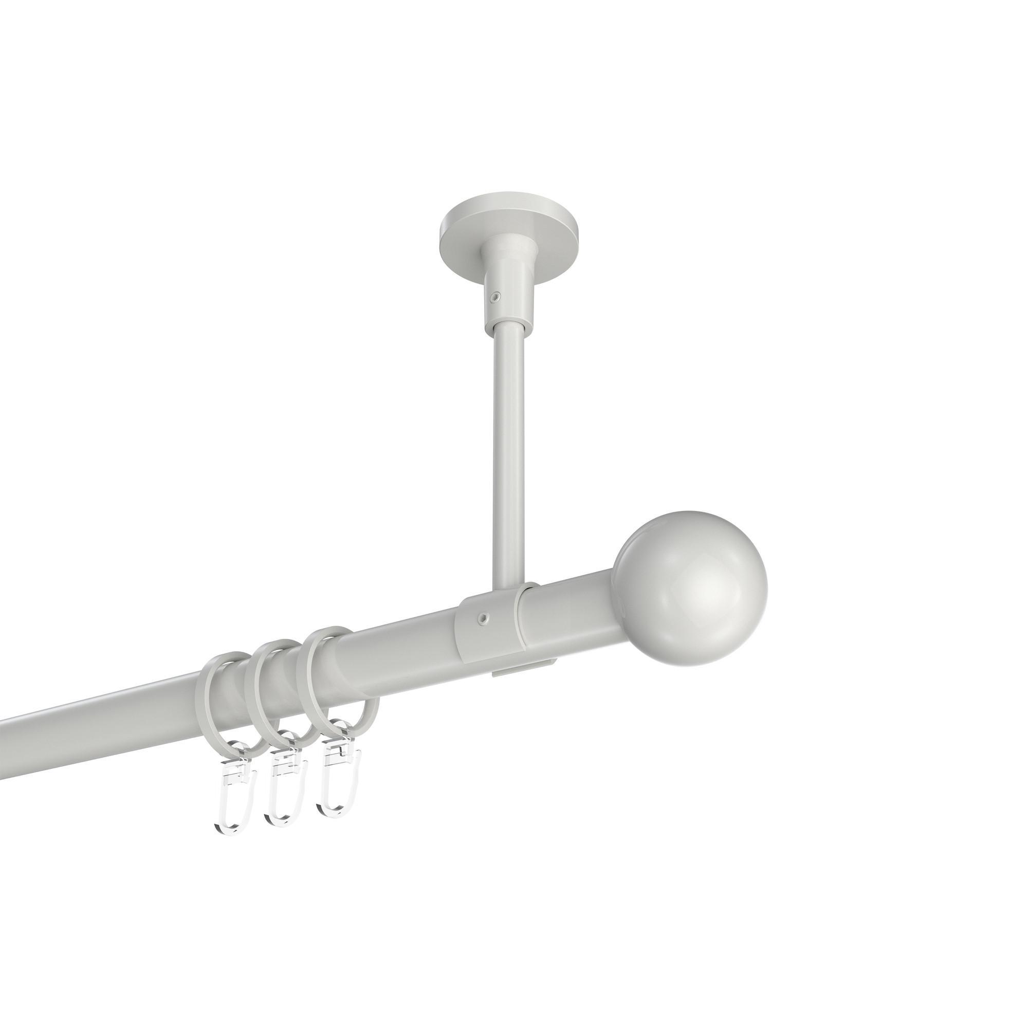 Gardinenstange Sonette Luino 120 Cm, 1-LäUfig, 20 Mm Ø Weiß