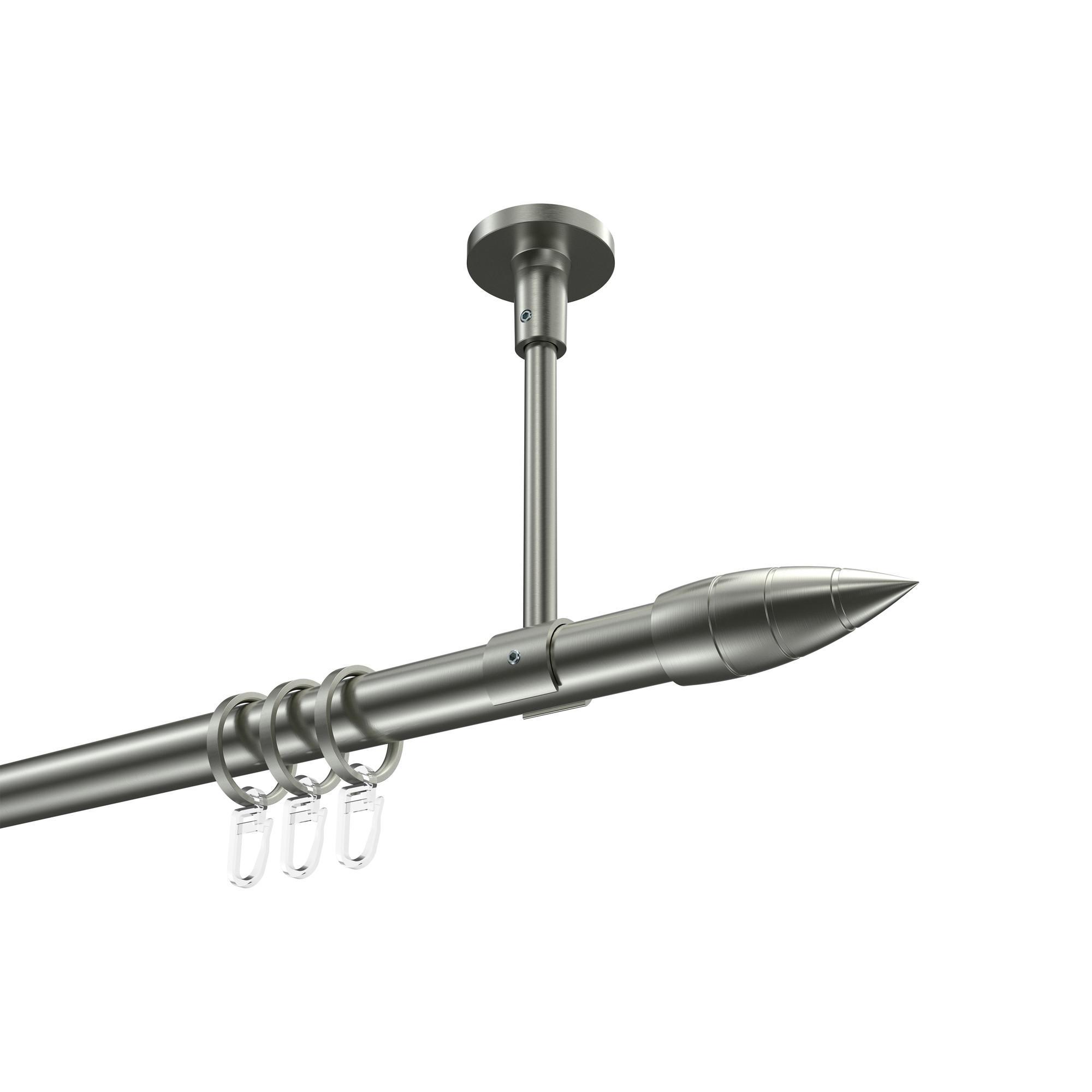 Gardinenstange Sonette Samanto 100 Cm, 1-LäUfig, 20 Mm Ø Edelstahl-Optik