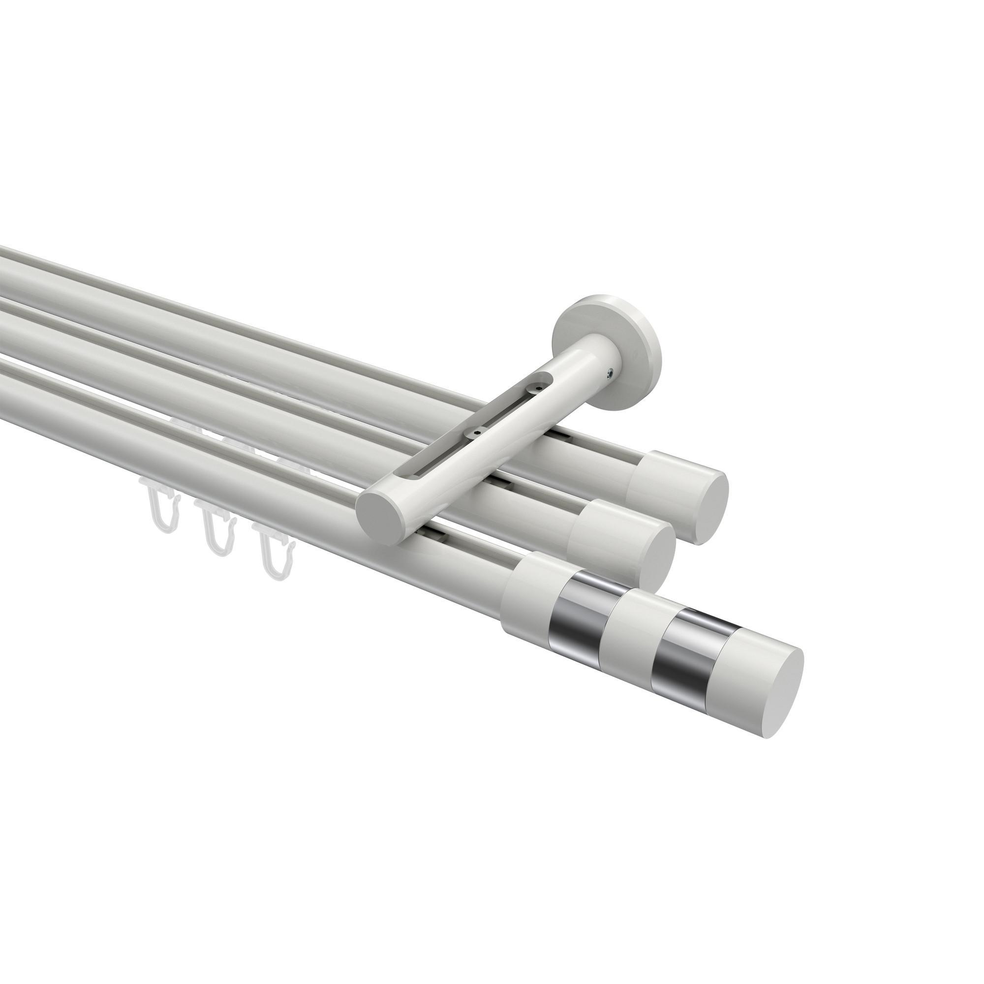 Gardinenstange Innenlauf Siteno Mavell 120 Cm, 3-LäUfig, 20 Mm Ø Weiß