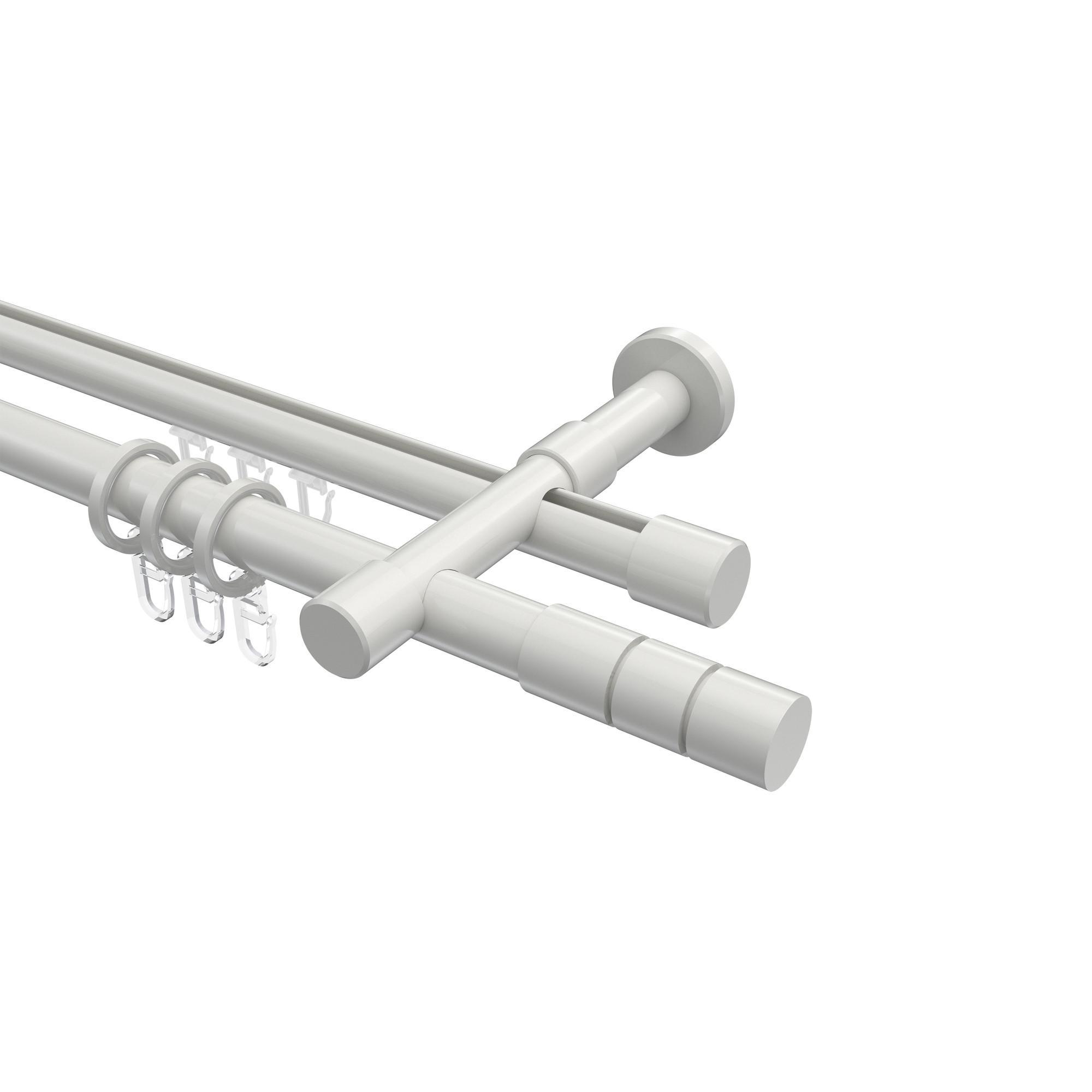 Gardinenstange RUNDROHR-INNENLAUF Prestige Elanto 140 Cm, 2-LäUfig, 20 Mm Ø Weiß