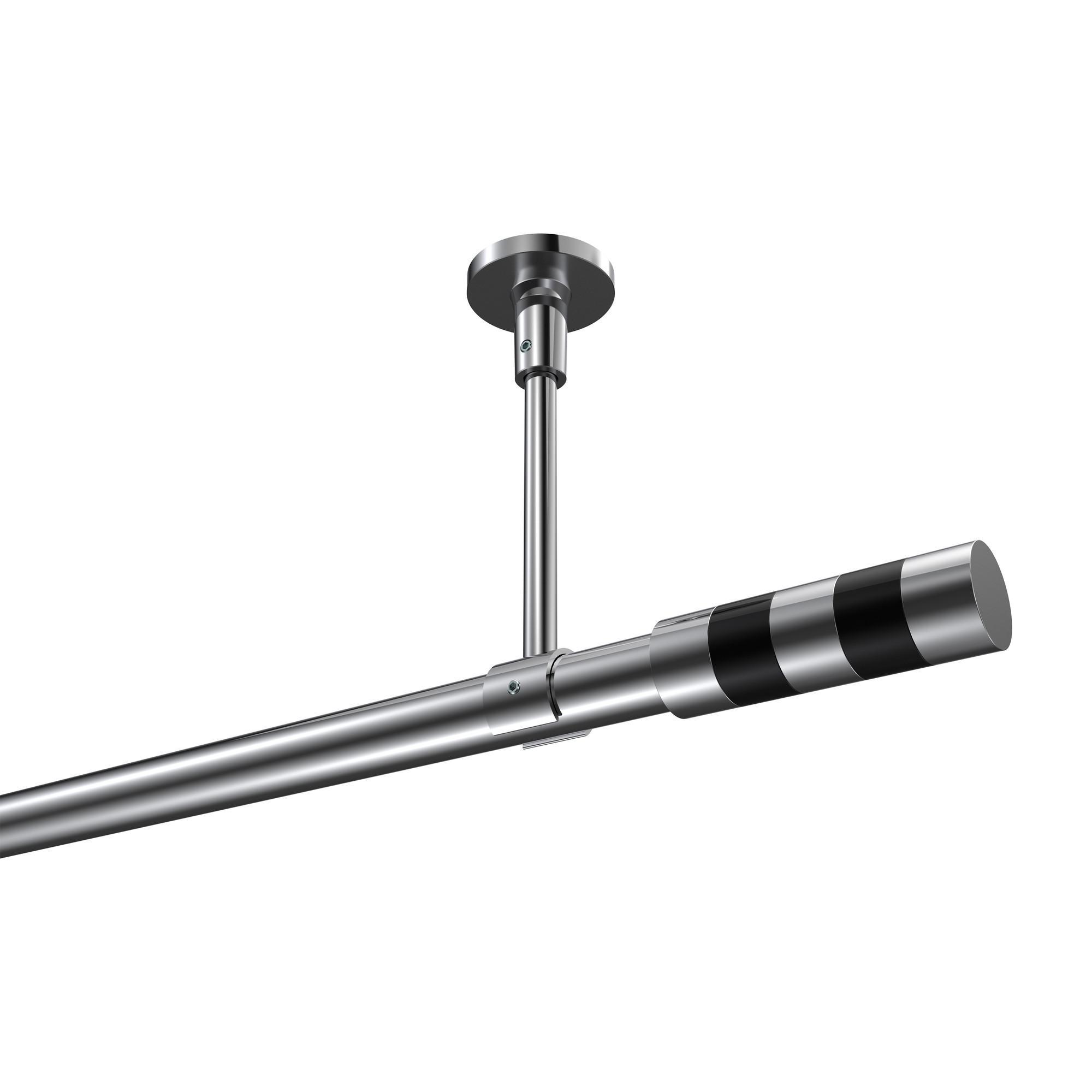 Gardinenstange Sonette Mavell 600 Cm (Geteilt In 3 X 200 Cm), 1-LäUfig, 20 Mm Ø Chrom