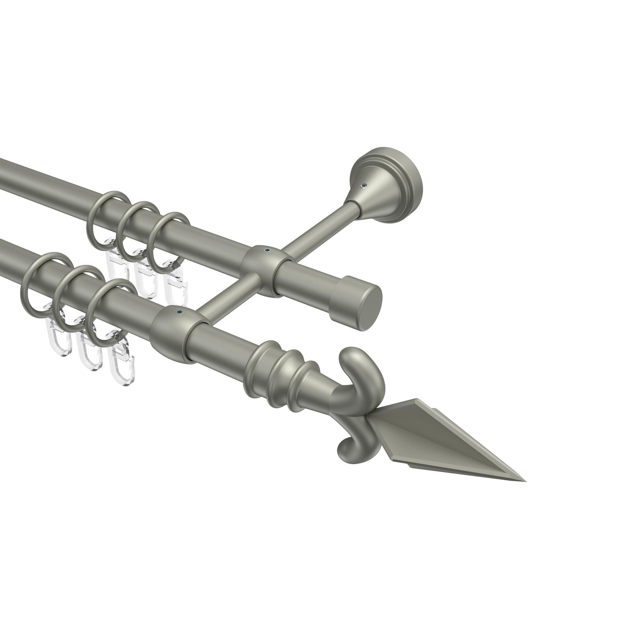 Gardinenstange Primus Matteo 160 Cm, 2-LäUfig, 16 Mm Ø Chrom Matt