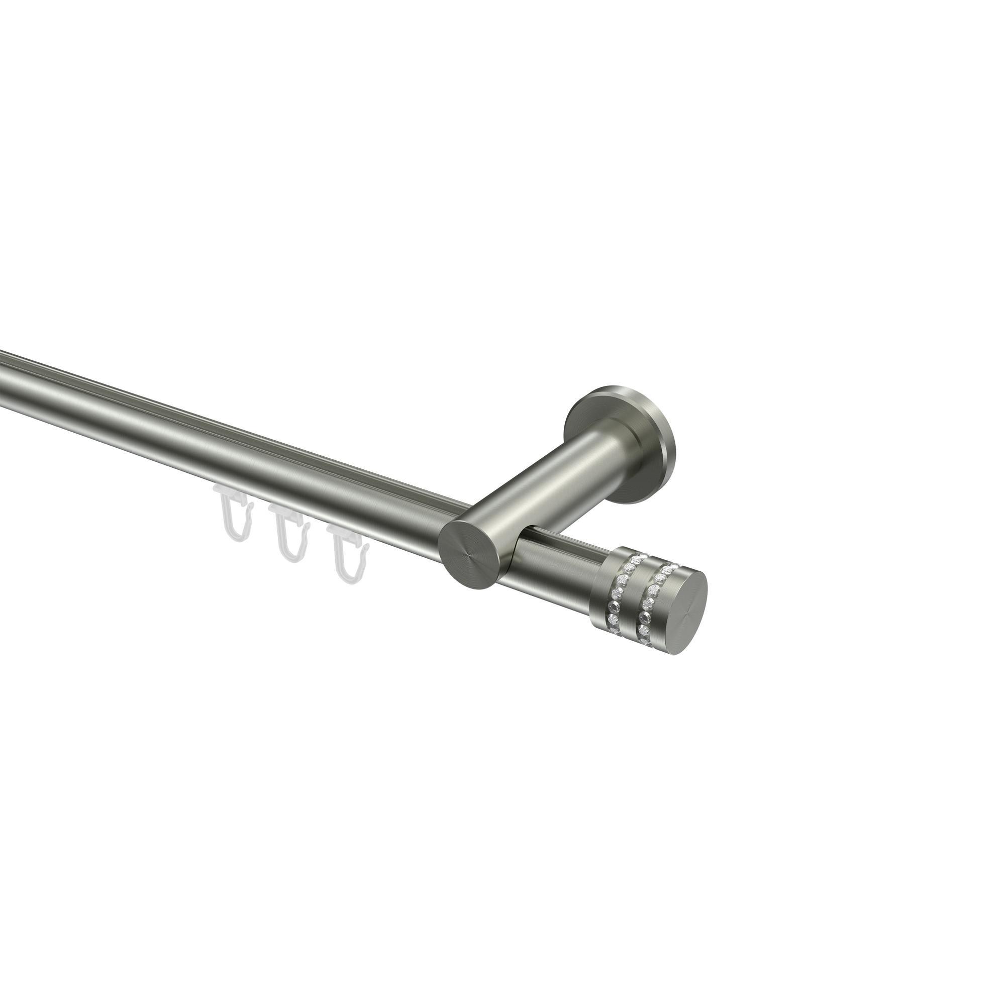 Gardinenstange Innenlauf Platon Estana 180 Cm, 1-LäUfig, 20 Mm Ø Edelstahl-Optik