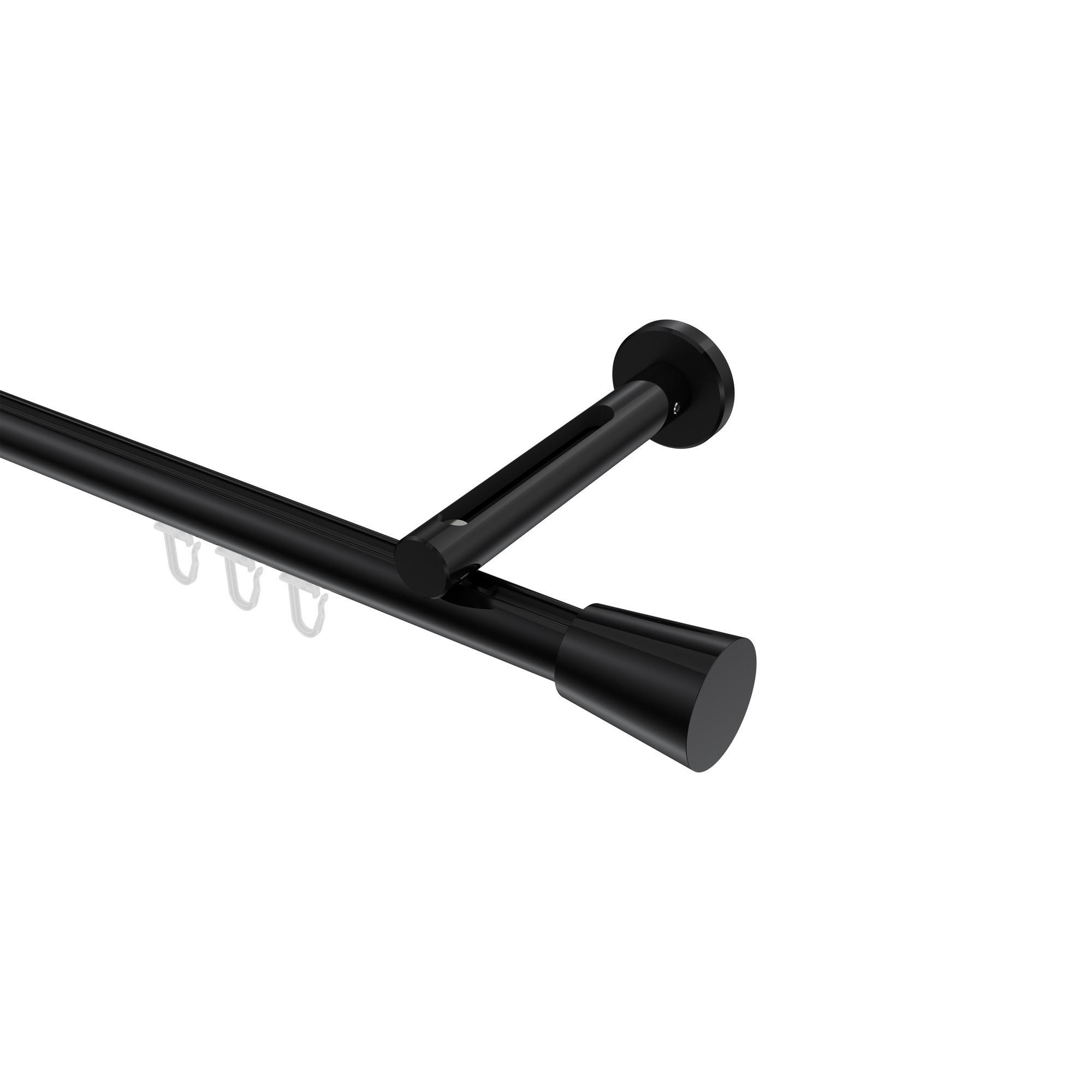 Gardinenstange Innenlauf Siteno Sitra 140 Cm, 1-LäUfig, 20 Mm Ø Schwarz