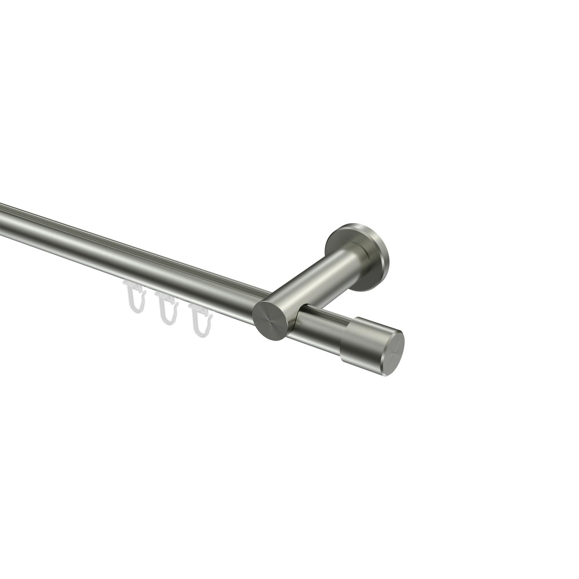 Gardinenstange Innenlauf Platon Santo 540 Cm (Geteilt In 3 X 180 Cm), 1-LäUfig, 20 Mm Ø Edelstahl-Optik