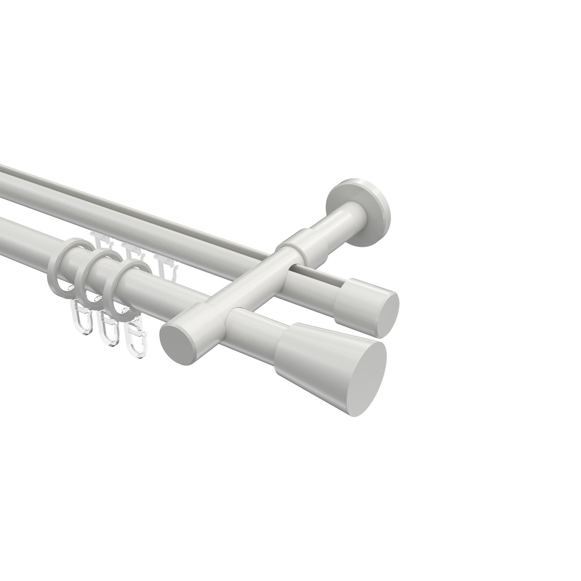 Gardinenstange RUNDROHR-INNENLAUF Prestige Sitra 120 Cm, 2-LäUfig, 20 Mm Ø Weiß