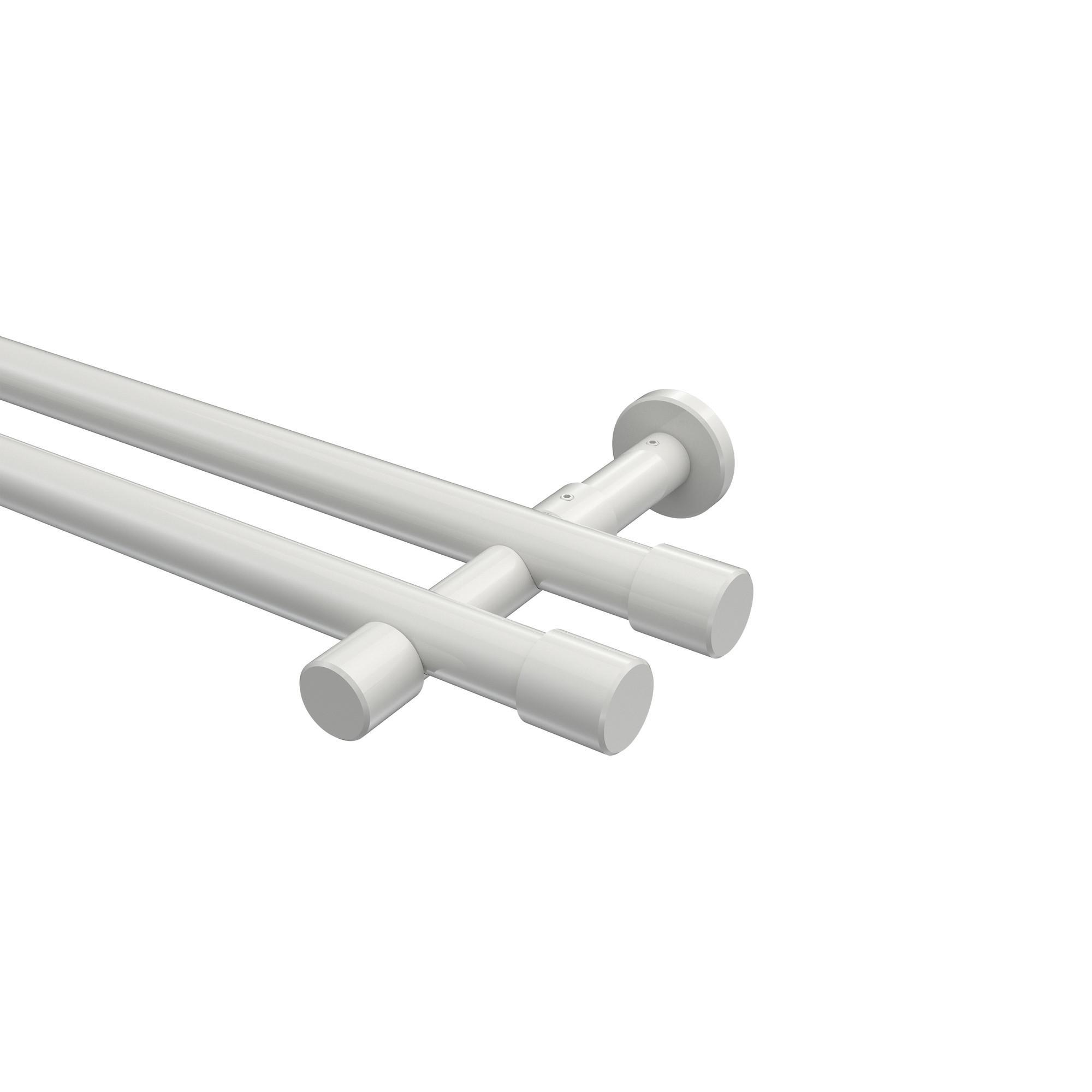 Gardinenstange Prestige Santo 200 Cm, 2-LäUfig (Ohne Ringe), 20 Mm Ø Weiß