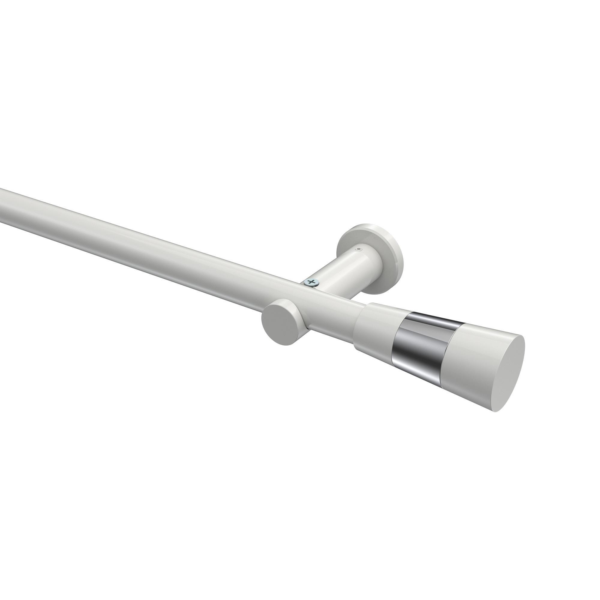 Gardinenstange Platon Tanara 120 Cm, 1-LäUfig (Ohne Ringe), 20 Mm Ø Weiß