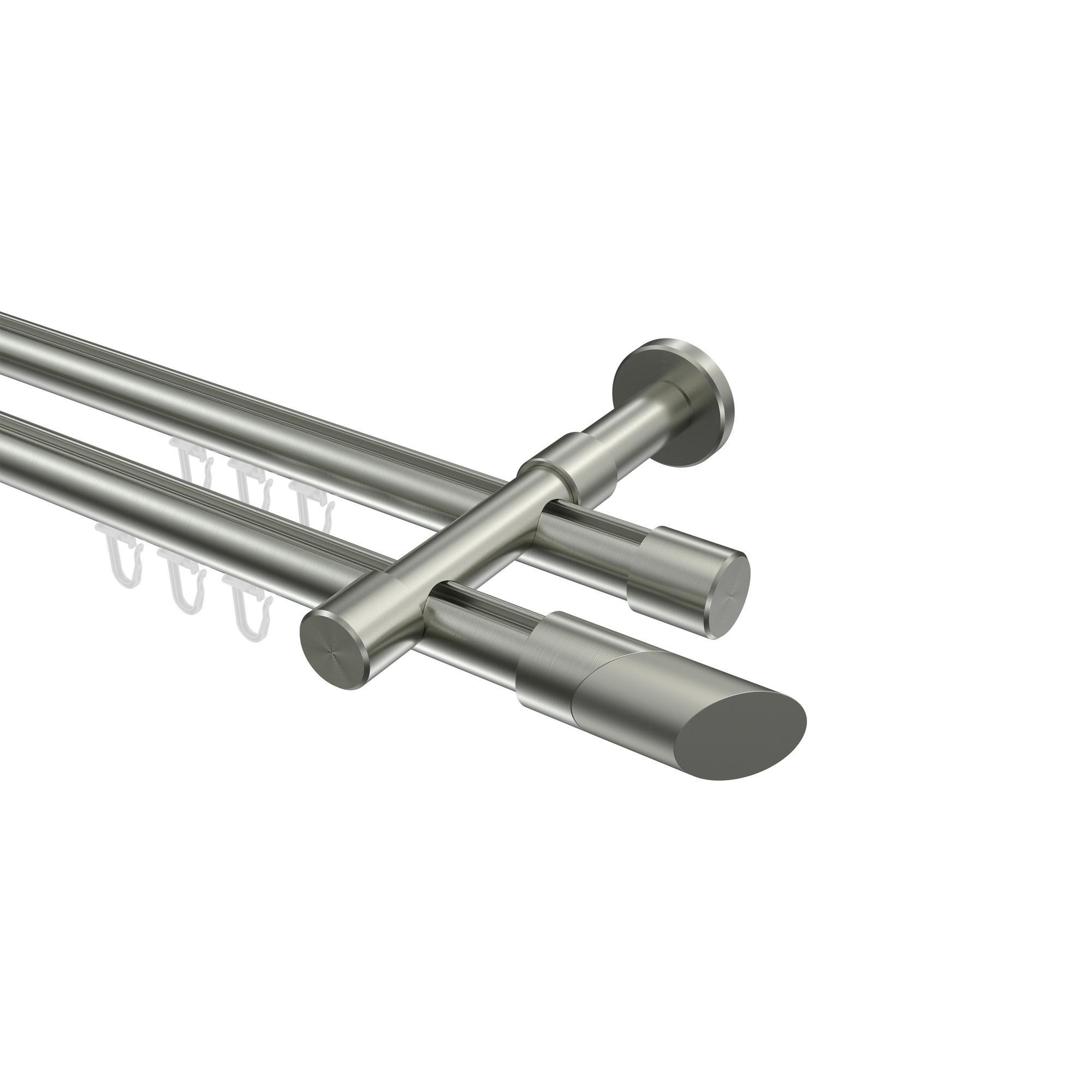 Gardinenstange Innenlauf Prestige Verano 540 Cm (Geteilt In 3 X 180 Cm), 2-LäUfig, 20 Mm Ø Edelstahl-Optik