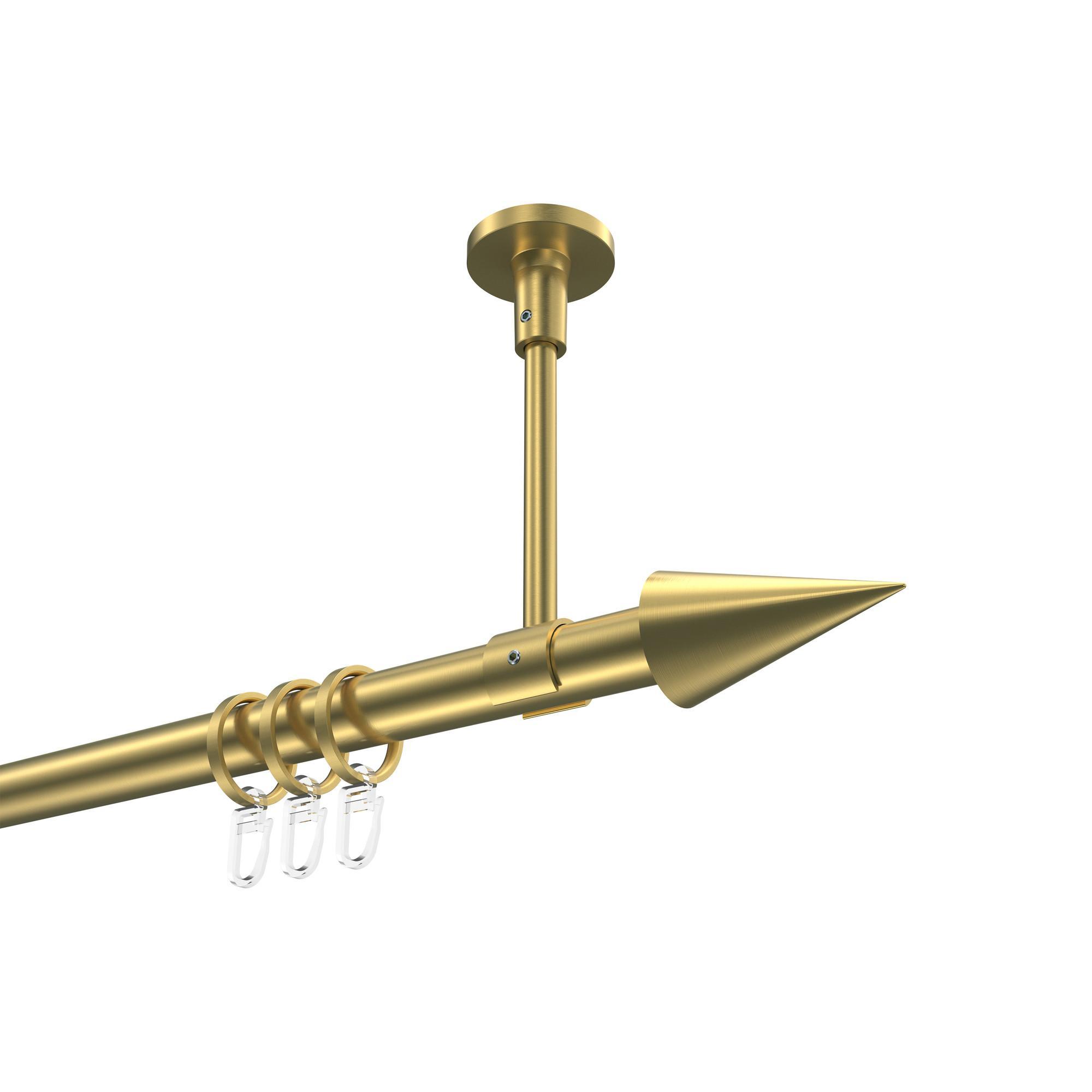 Gardinenstange Sonette Savio 100 Cm, 1-LäUfig, 20 Mm Ø Messing-Optik