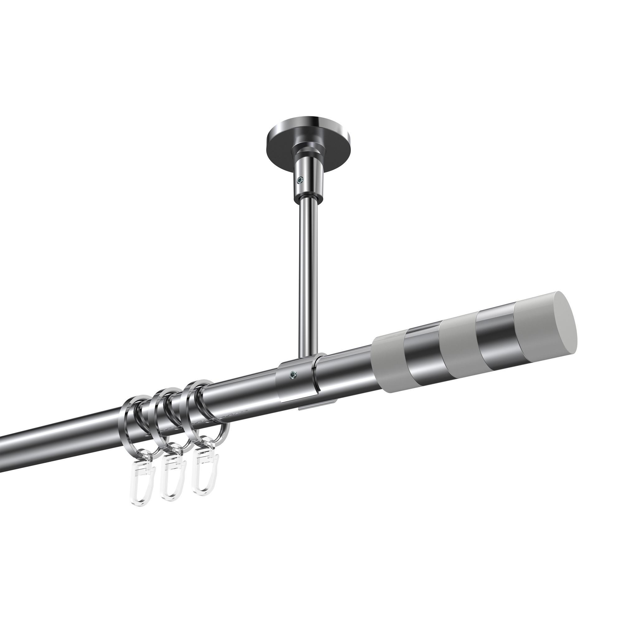 Gardinenstange Sonette Mavell 420 Cm (Geteilt In 3 X 140 Cm), 1-LäUfig, 20 Mm Ø Chrom