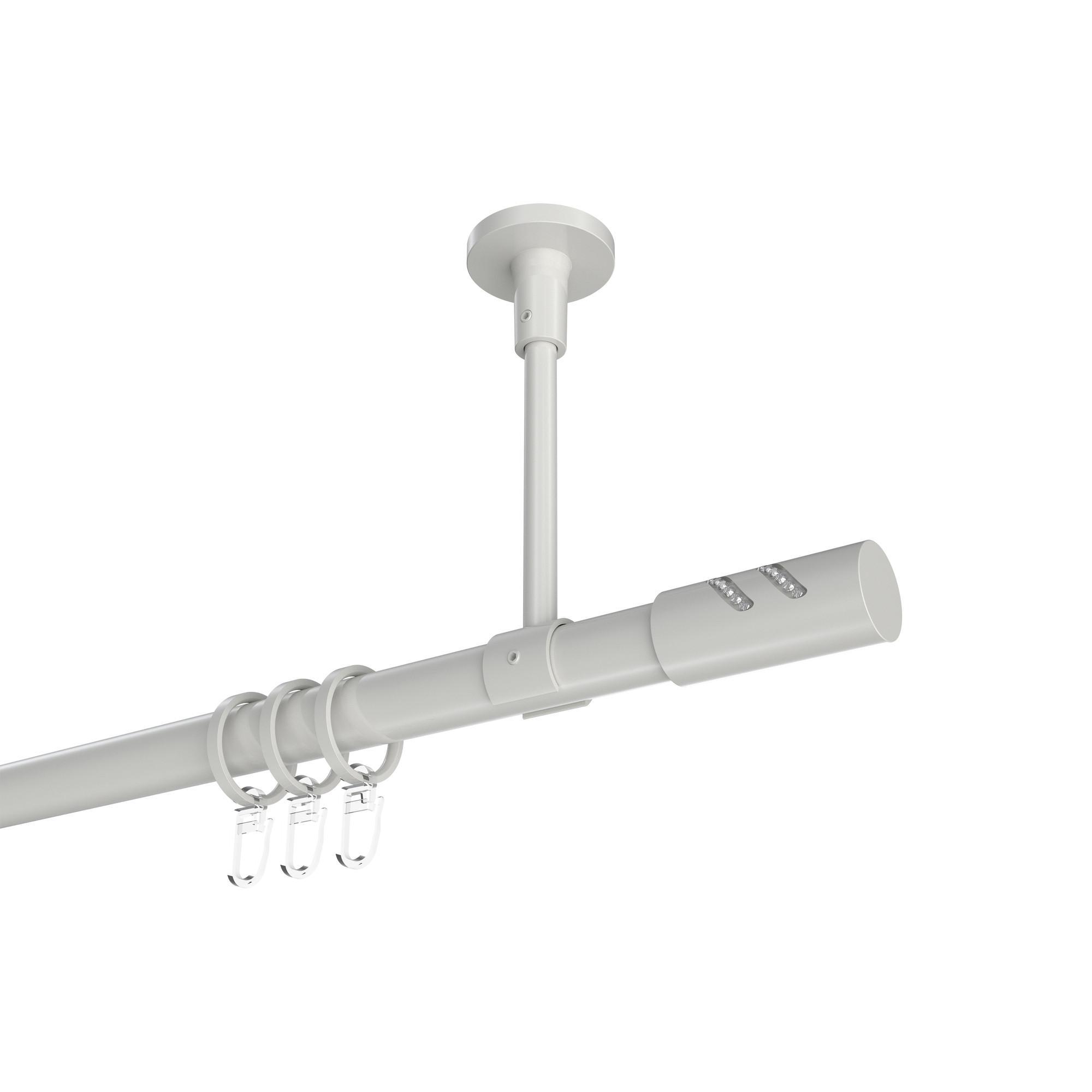 Gardinenstange Sonette Zoena 120 Cm, 1-LäUfig, 20 Mm Ø Weiß
