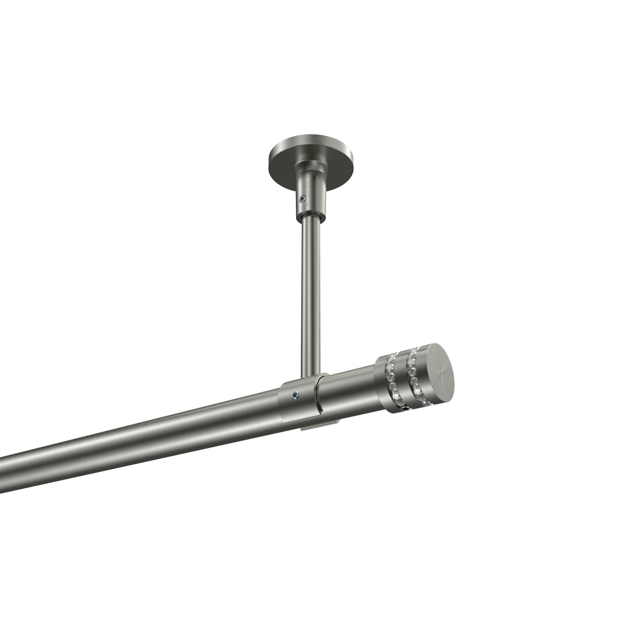 Gardinenstange Sonette Estana 160 Cm, 1-LäUfig, 20 Mm Ø Edelstahl-Optik