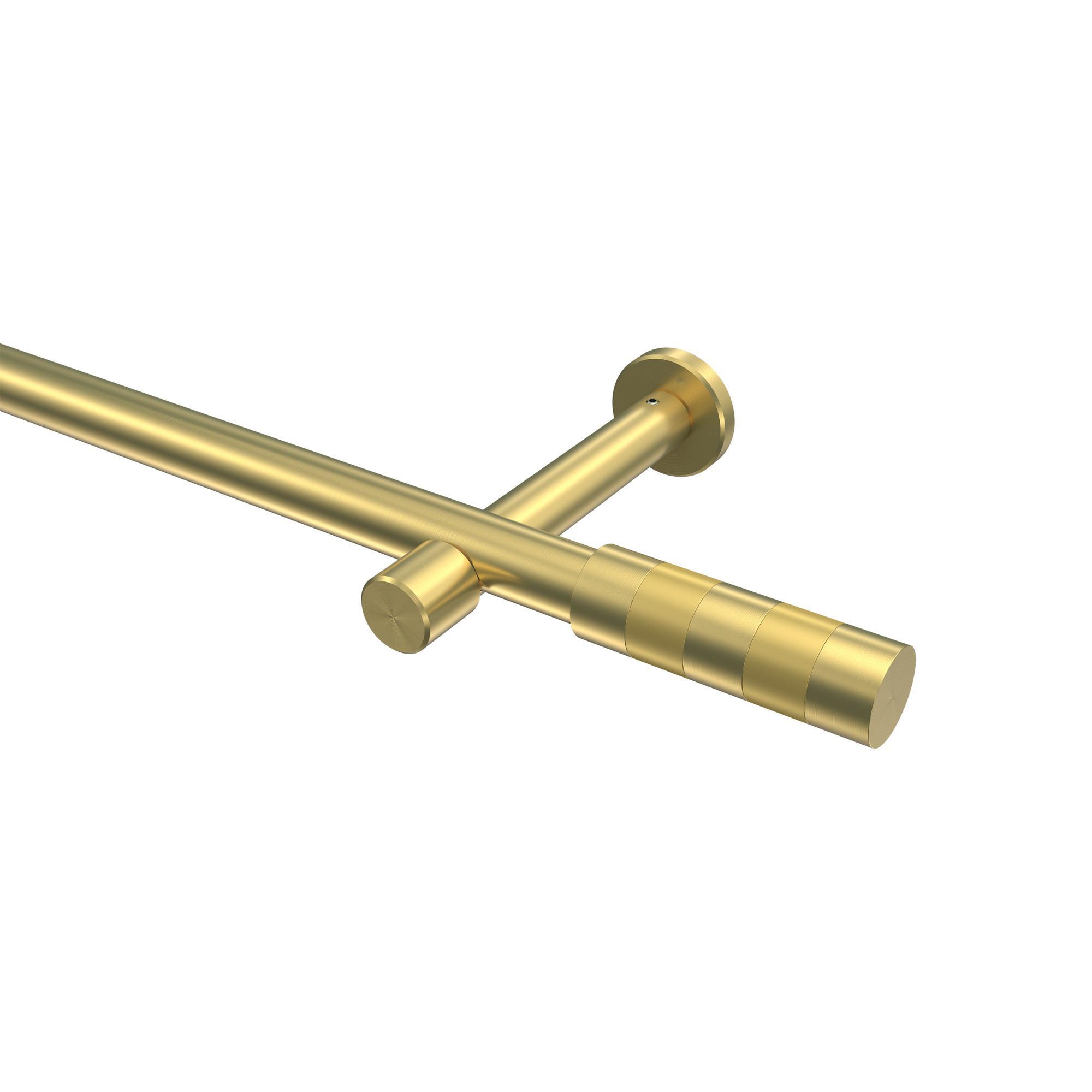Gardinenstange Prestige Mavell 140 Cm, 1-LäUfig (Ohne Ringe), 20 Mm Ø Messing-Optik