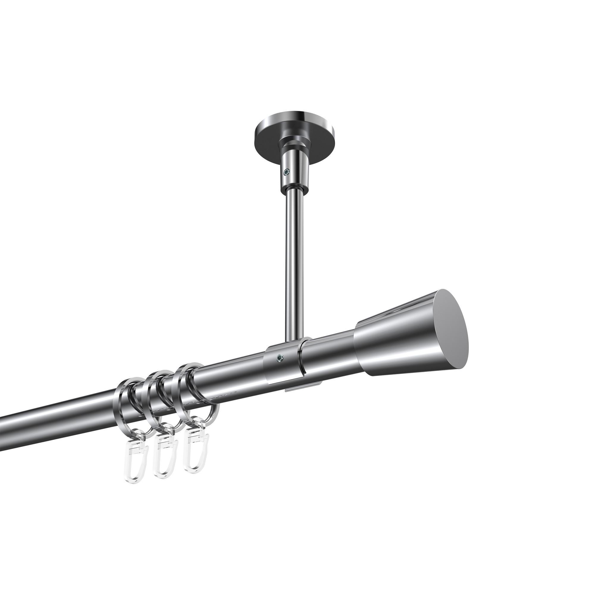 Gardinenstange Sonette Sitra 360 Cm (Geteilt In 2 X 180 Cm), 1-LäUfig, 20 Mm Ø Chrom