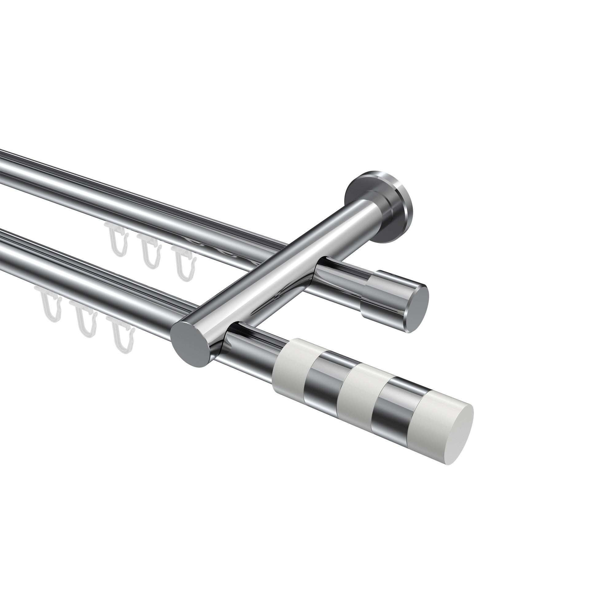 Gardinenstange Innenlauf Platon Mavell 180 Cm, 2-LäUfig, 20 Mm Ø Chrom