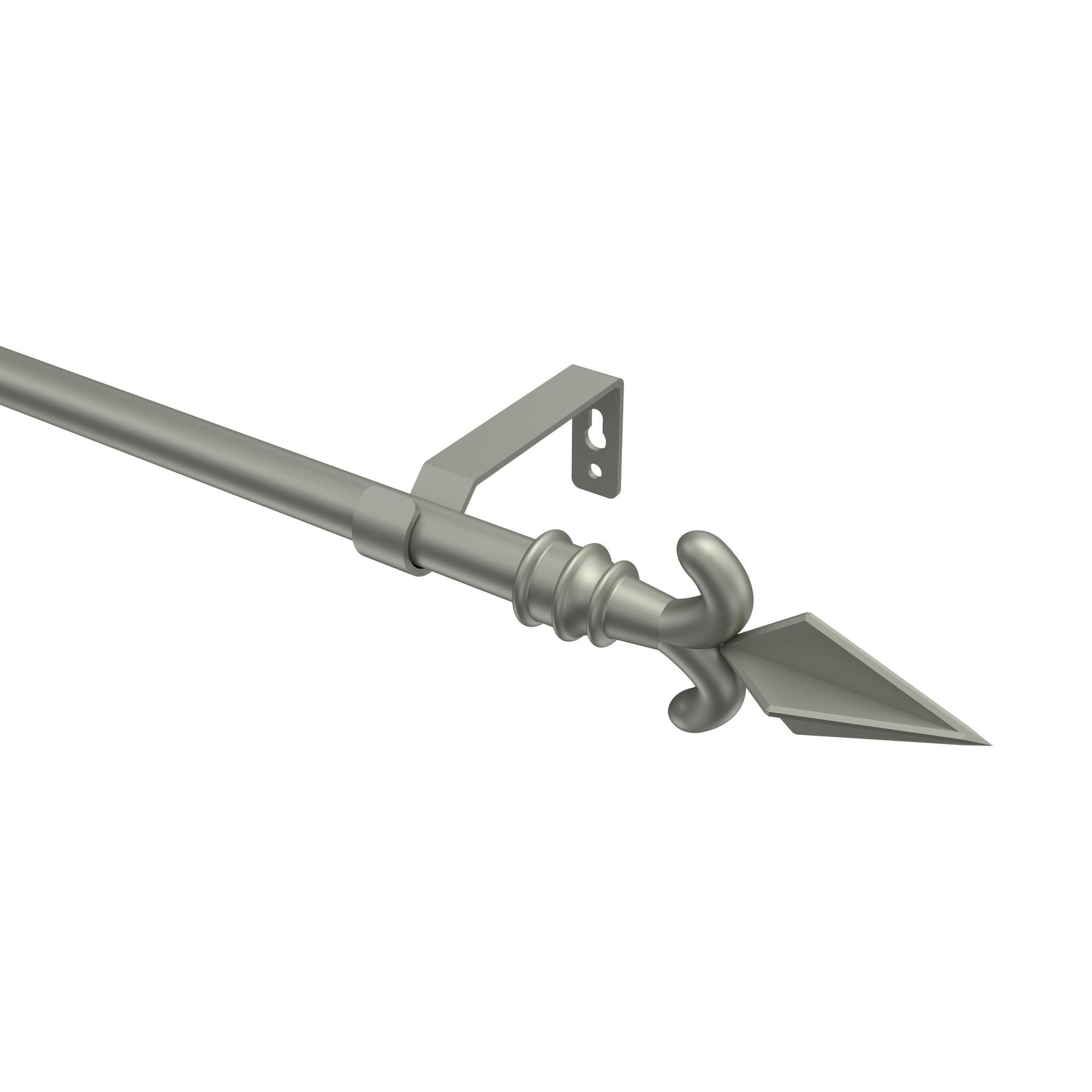 Gardinenstange Olymp Matteo 420 Cm (Geteilt In 3 X 140 Cm), 1-LäUfig (Ohne Ringe), 16 Mm Ø Chrom Matt