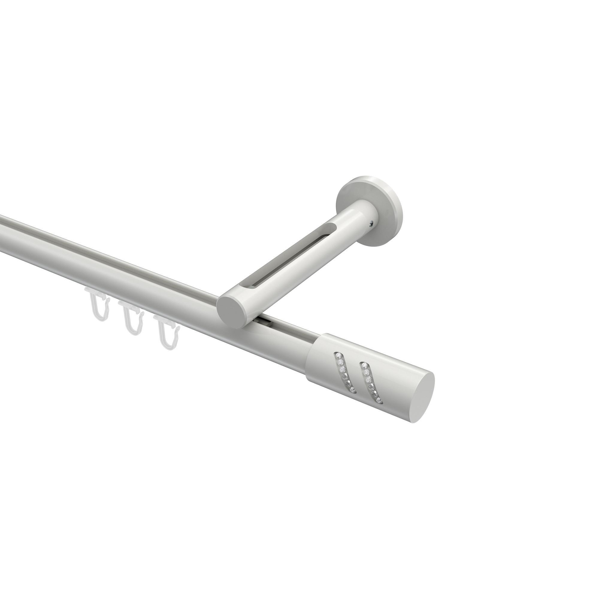 Gardinenstange Innenlauf Siteno Zoena 260 Cm (Geteilt In 2 X 130 Cm), 1-LäUfig, 20 Mm Ø Weiß