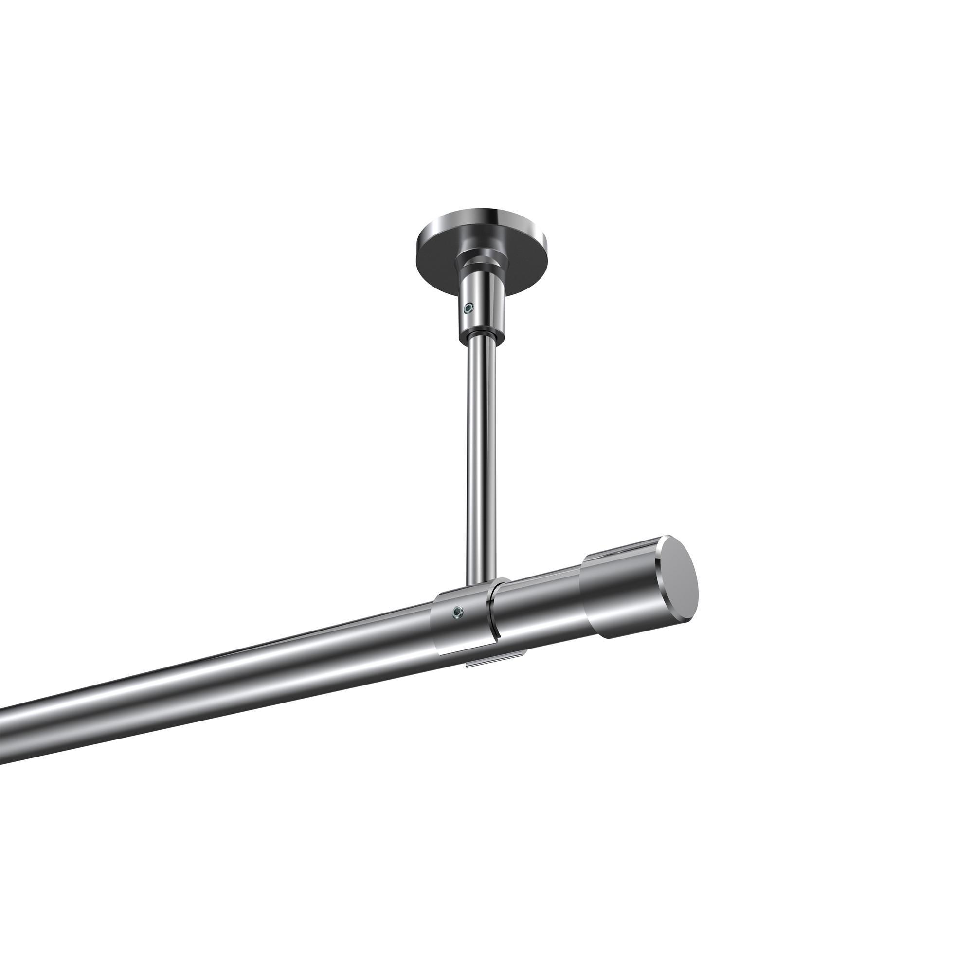 Gardinenstange Sonette Santo 400 Cm (Geteilt In 2 X 200 Cm), 1-LäUfig, 20 Mm Ø Chrom