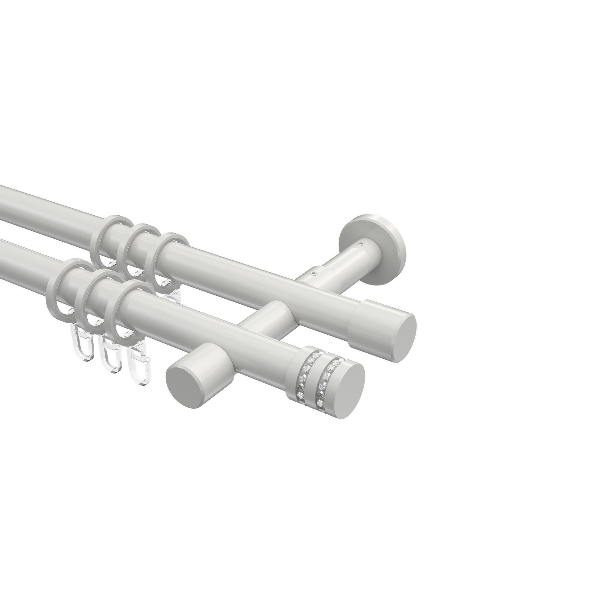 Gardinenstange Prestige Estana 280 Cm (Geteilt In 2 X 140 Cm), 2-LäUfig, 20 Mm Ø Weiß