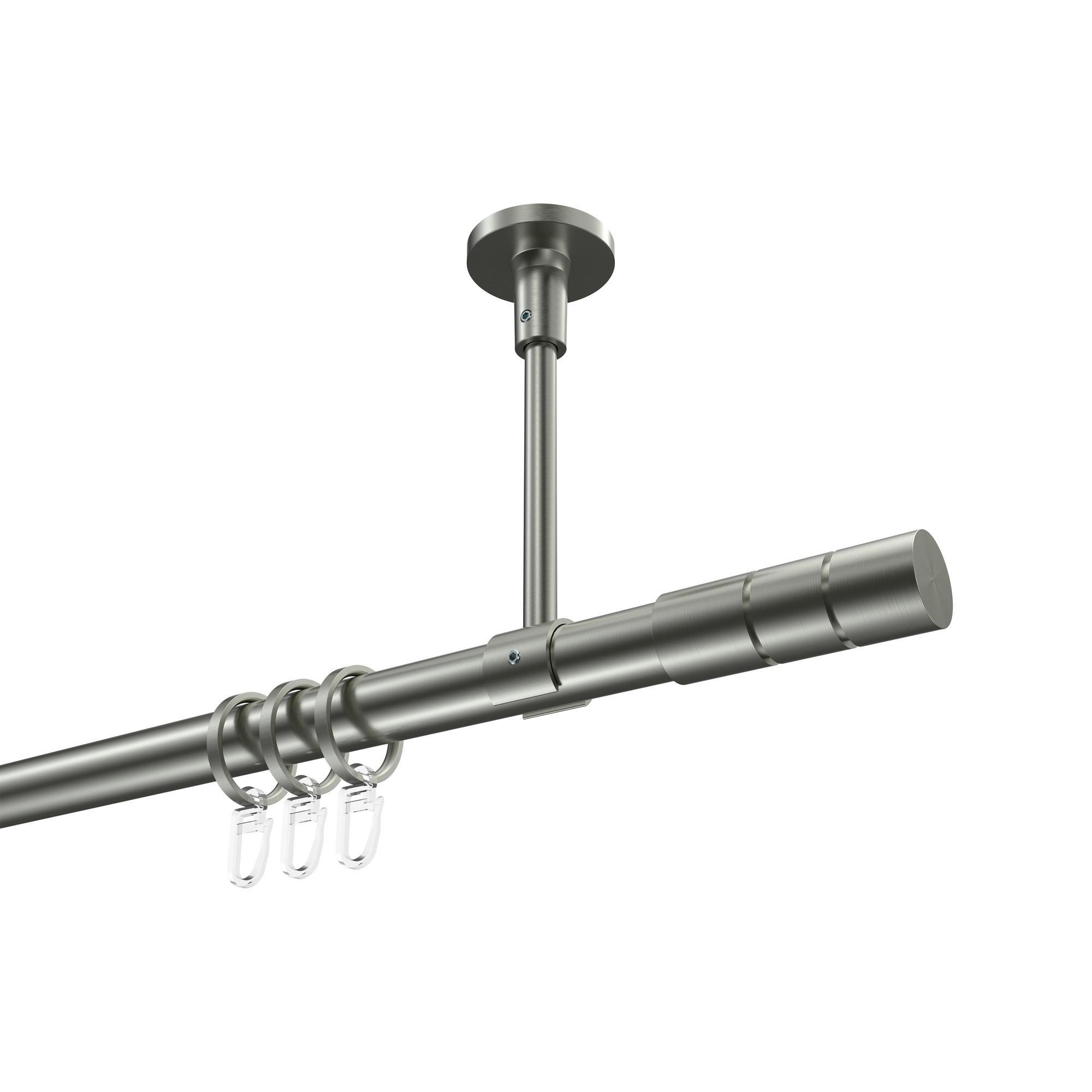 Gardinenstange Sonette Elanto 360 Cm (Geteilt In 2 X 180 Cm), 1-LäUfig, 20 Mm Ø Edelstahl-Optik